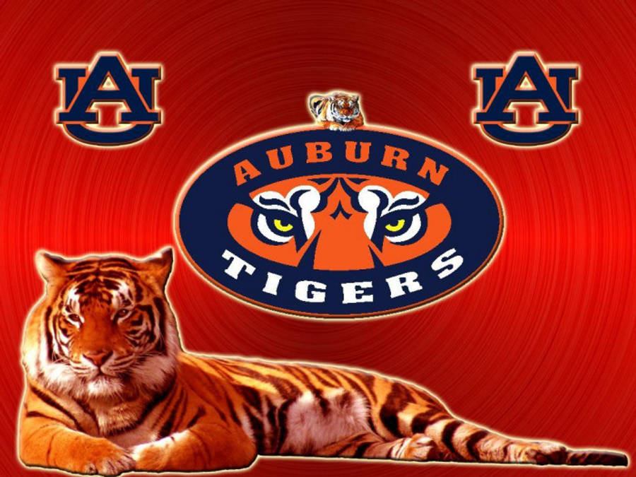Simbu Mwekundu Akivuma Siku ya Mechi ya Auburn Football Picha ya Ukuta
