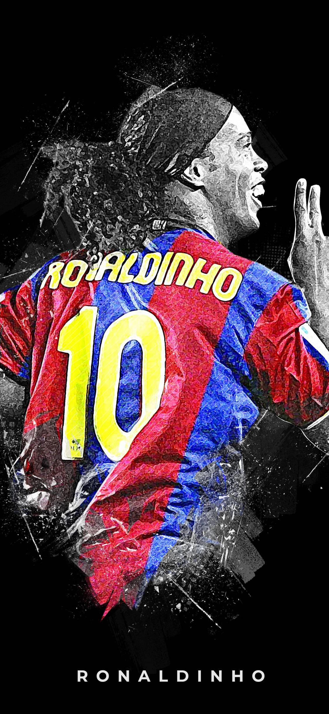 Simple Ronaldinho Art Picha ya Ukuta