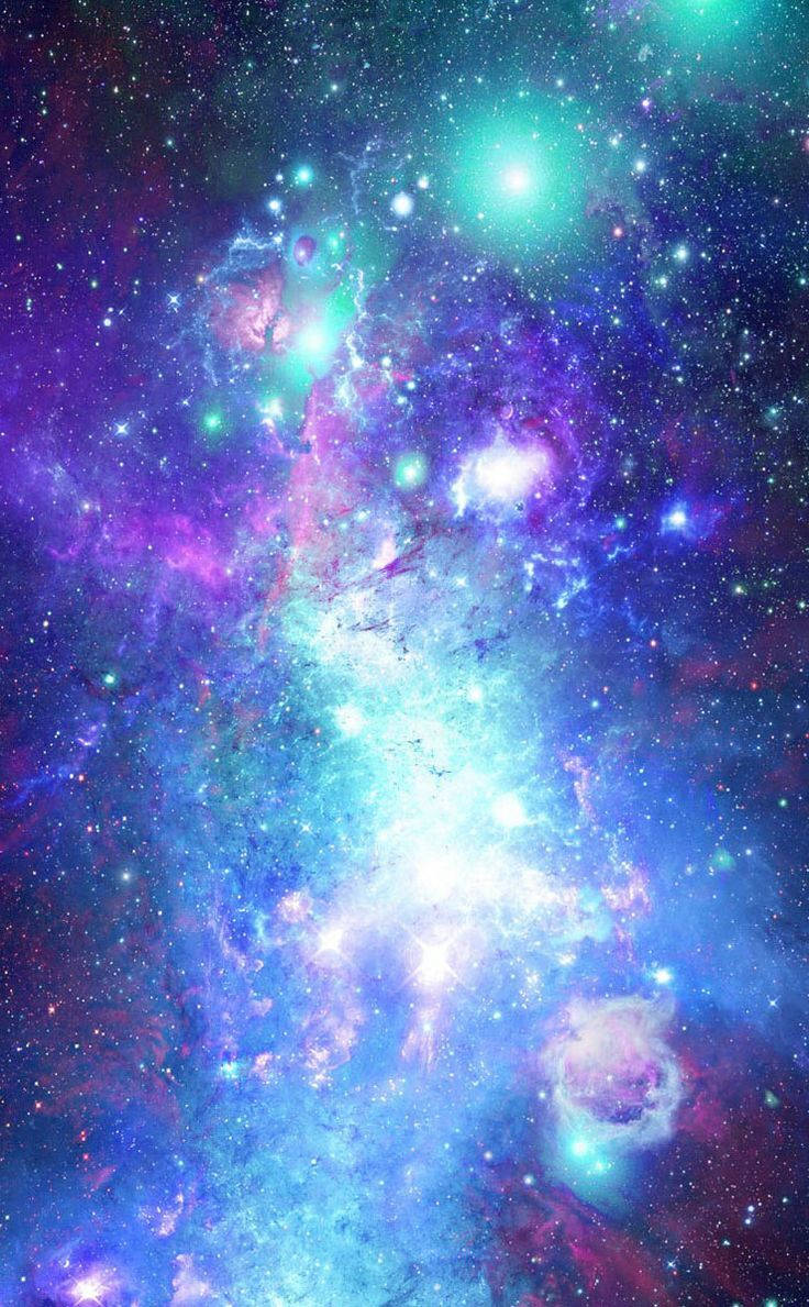 Simu Baridi ya Galaxy Inayong'aa Picha ya Ukuta