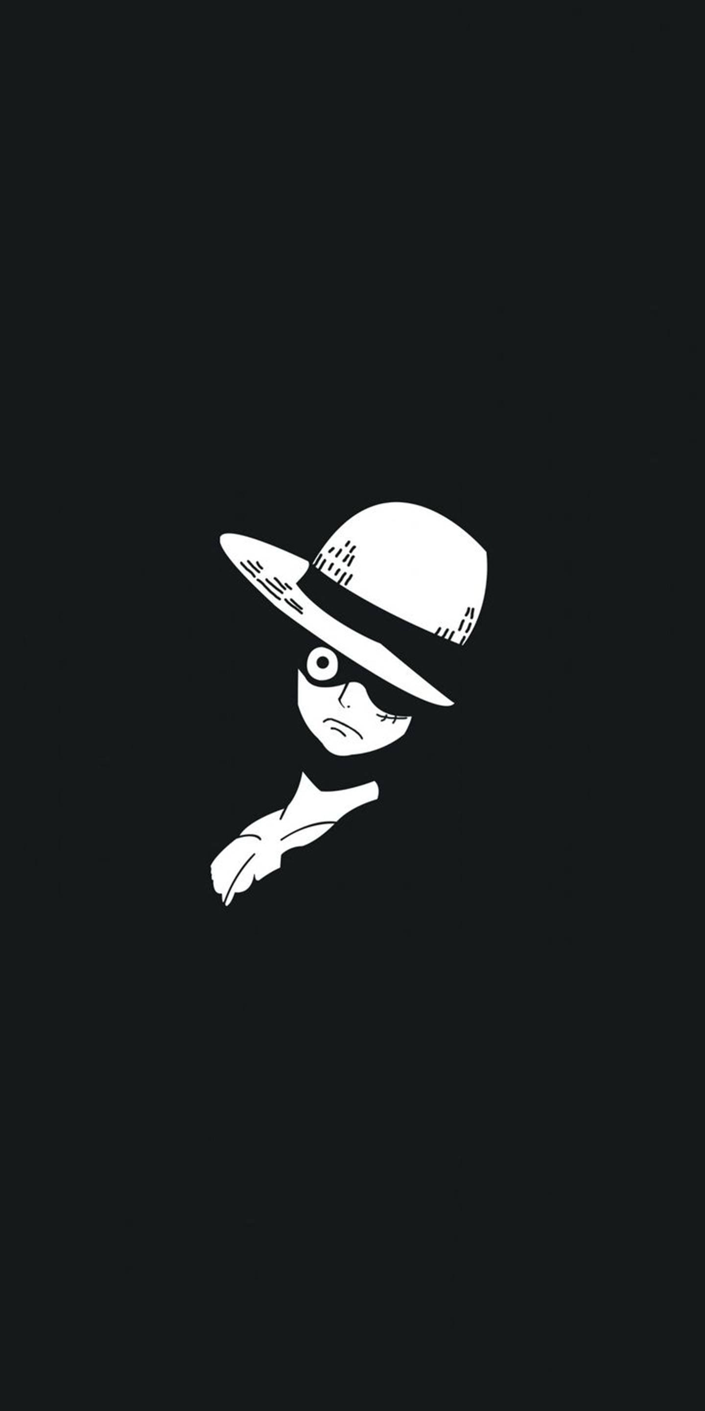 Simu Nyeusi ya Kima cha Chini ya Monkey D. Luffy Picha ya Ukuta