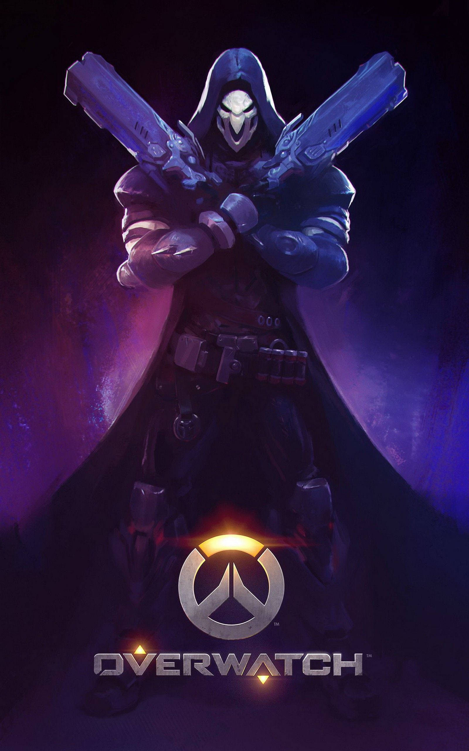 Simu Overwatch Bunduki Mbili Picha ya Ukuta