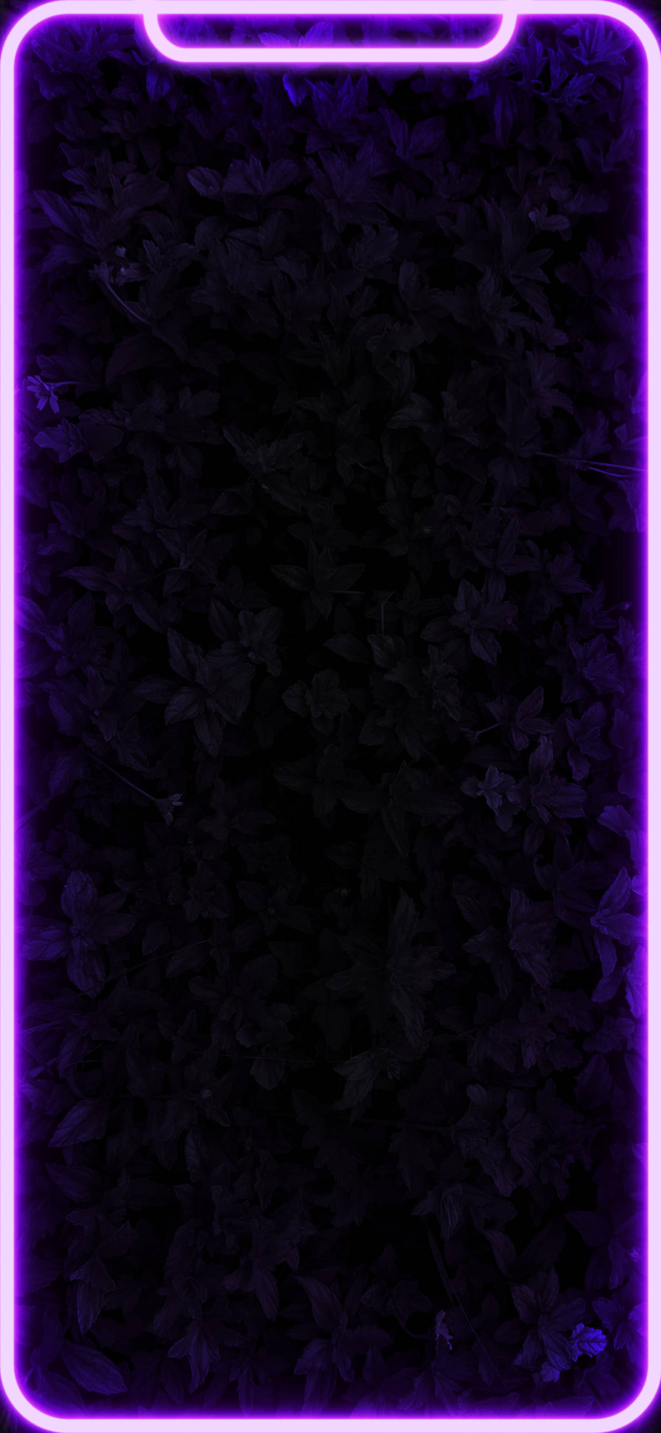 Simu ya Aesthetic ya Glowing Black And Purple Picha ya Ukuta
