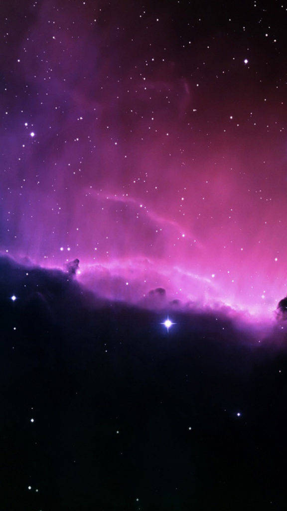 Simu ya Galaxy na Anga Picha ya Ukuta