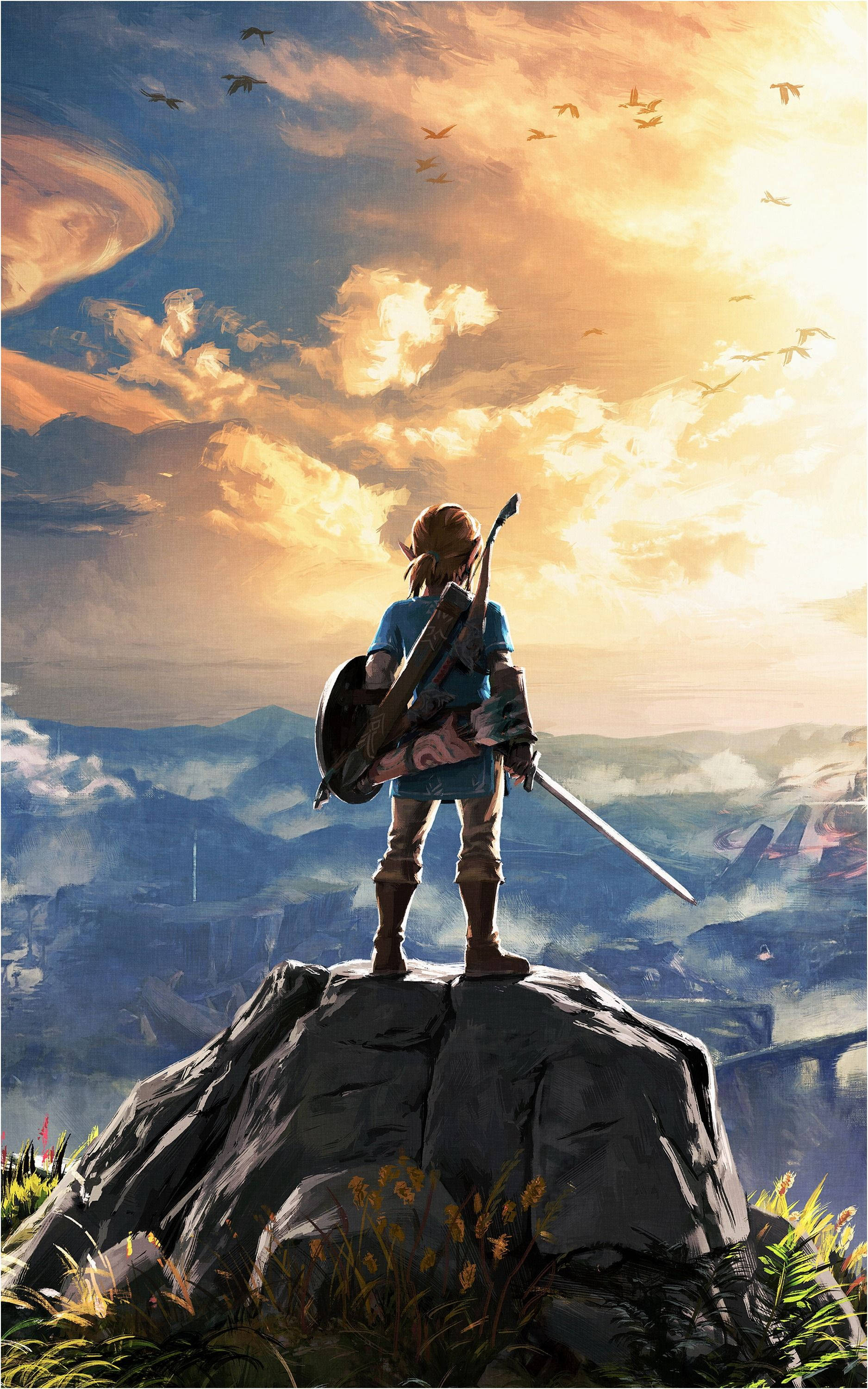 Simu ya Gamer ya The Legend Of Zelda Picha ya Ukuta