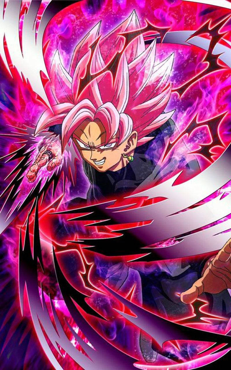 Simu ya Goku Mweusi Anayepambana Kwa Nguvu Picha ya Ukuta