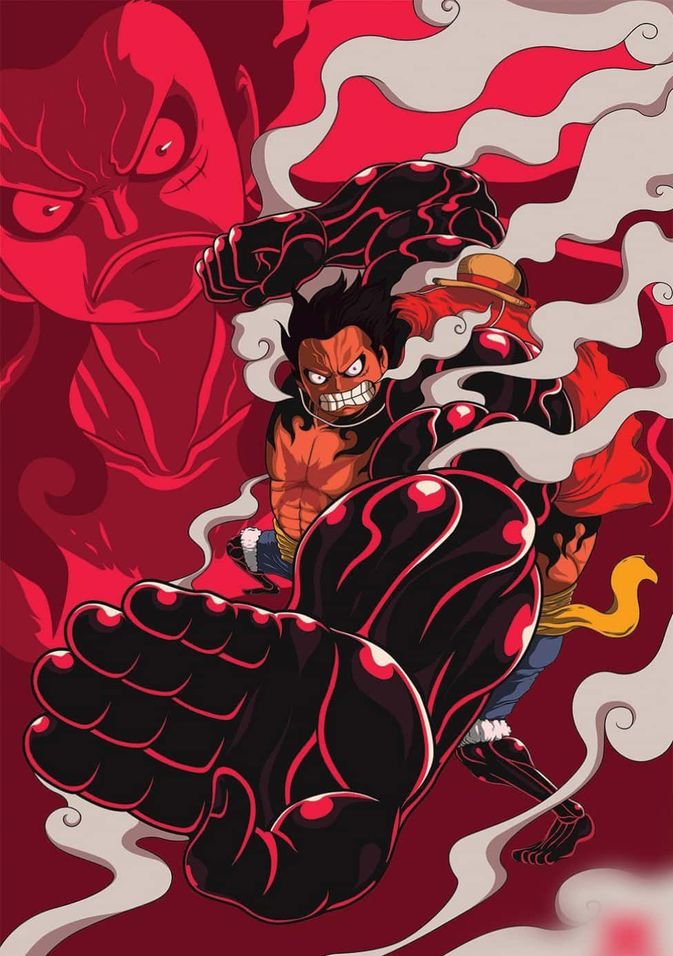 Simu ya Gomu Gomu One Piece Luffy Picha ya Ukuta