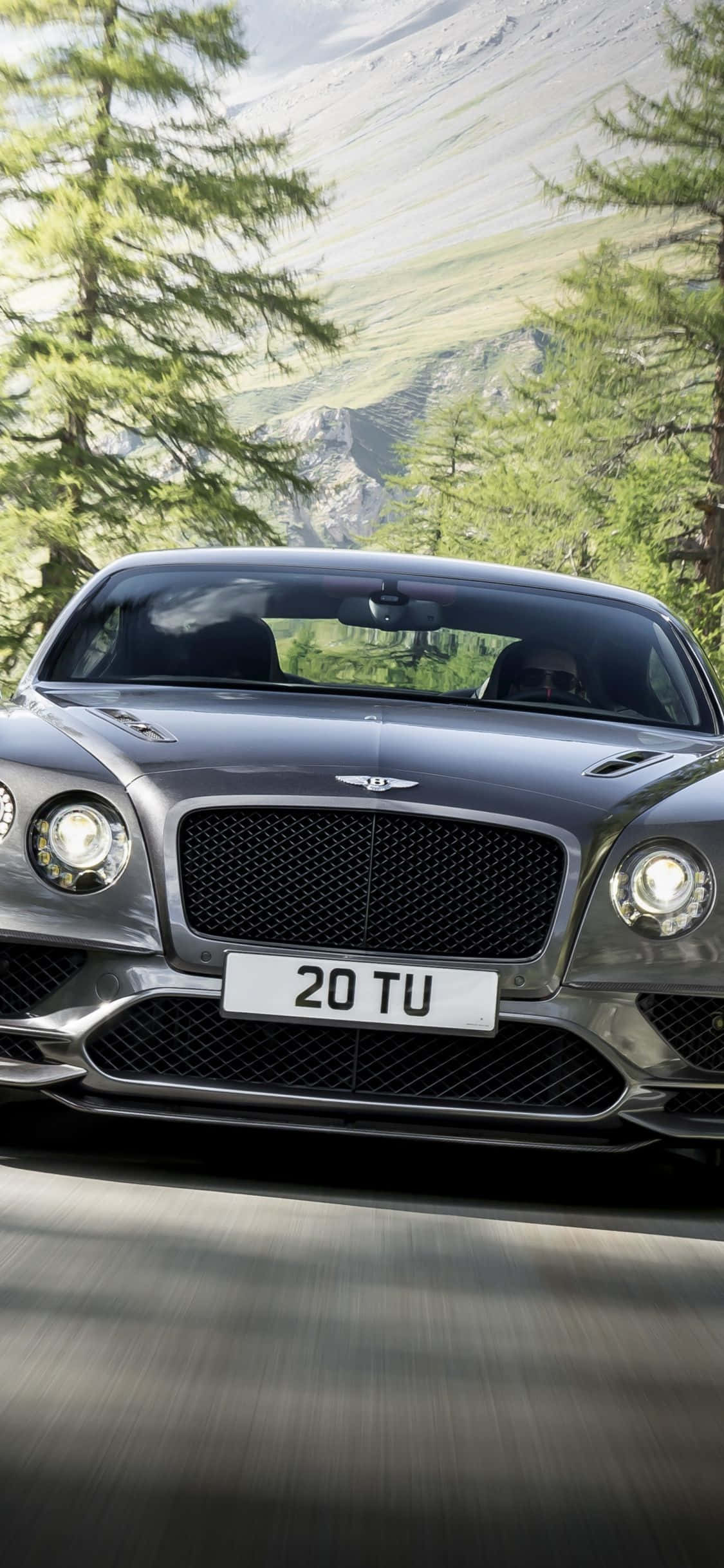 Gray Continental Bentley iPhone Picha ya Ukuta