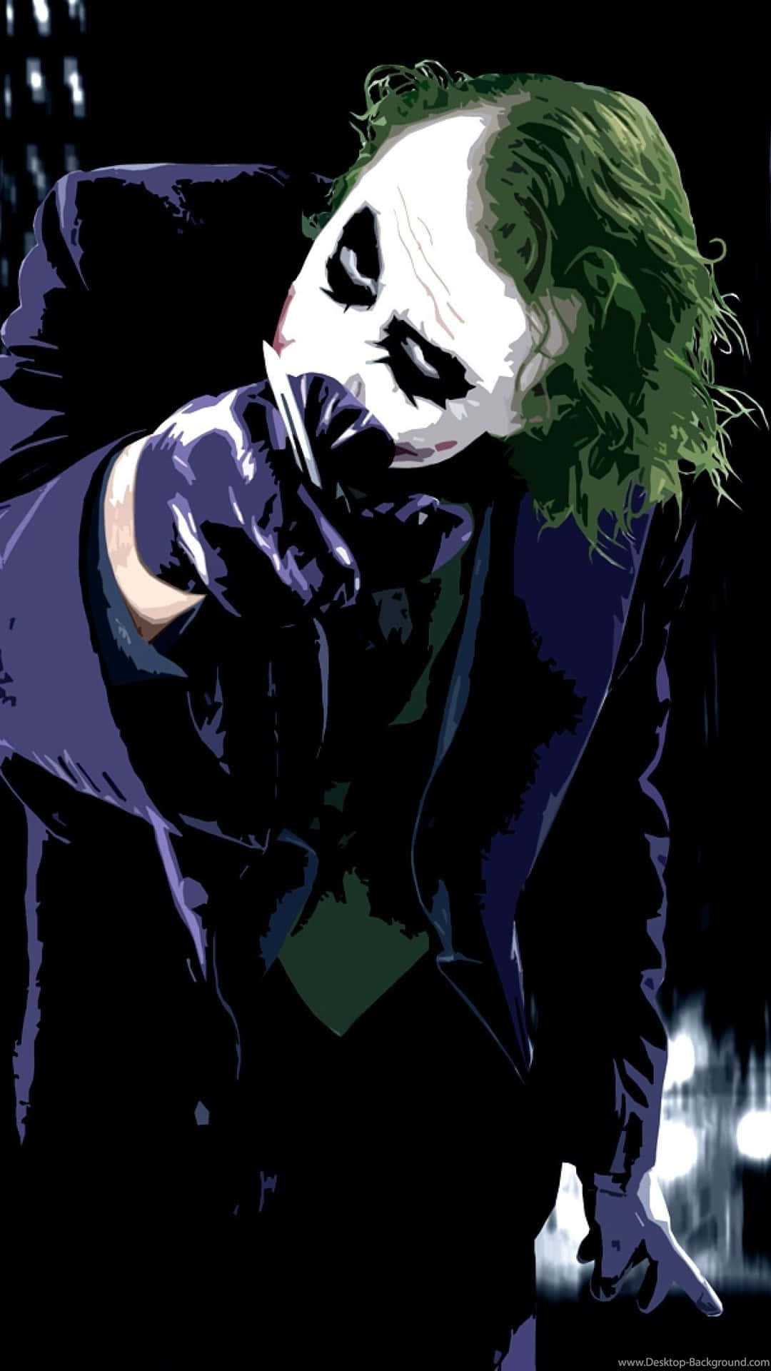 Simu ya Joker yenye Mtindo wa Kisanii Picha ya Ukuta