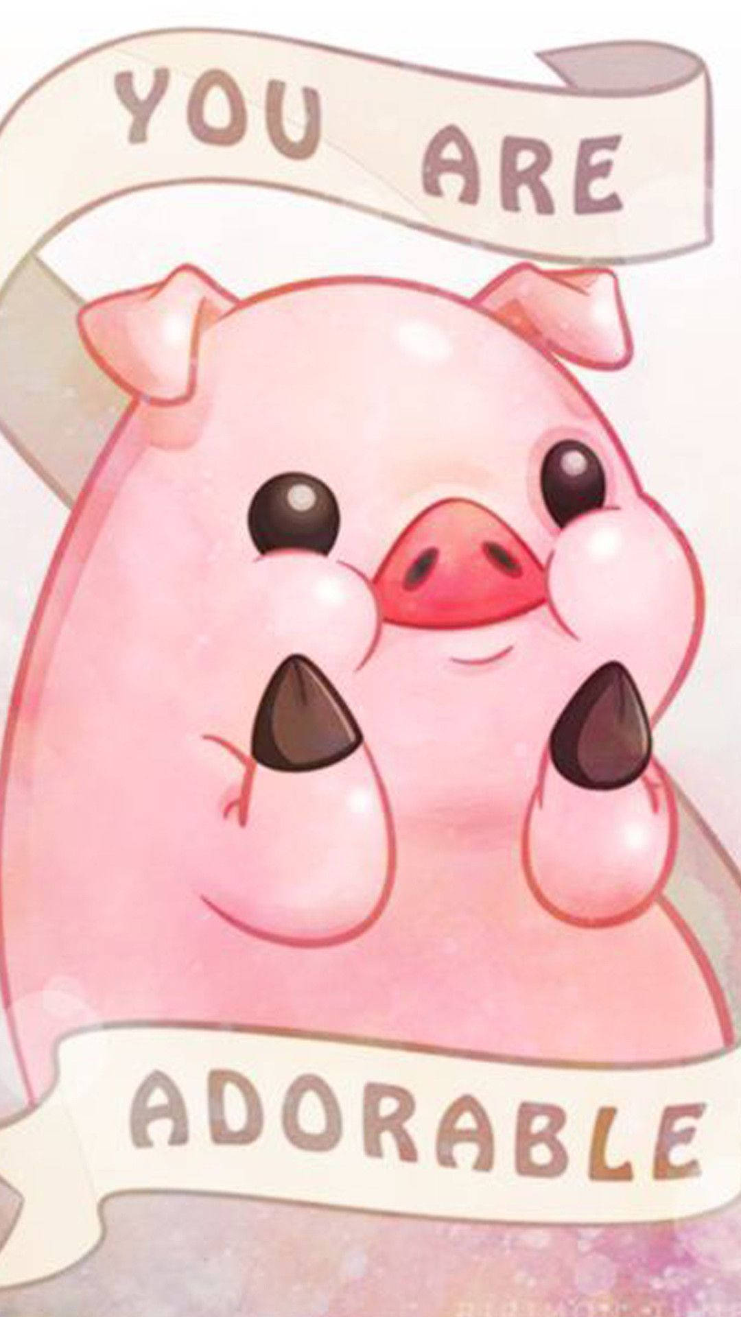 Simu ya Katuni ya Waddles kutoka Gravity Falls Picha ya Ukuta