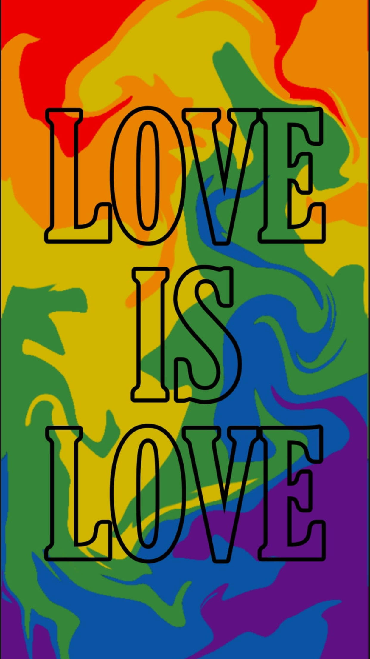 Simu ya Kikemikali ya Upendo ni Upendo LGBT Picha ya Ukuta