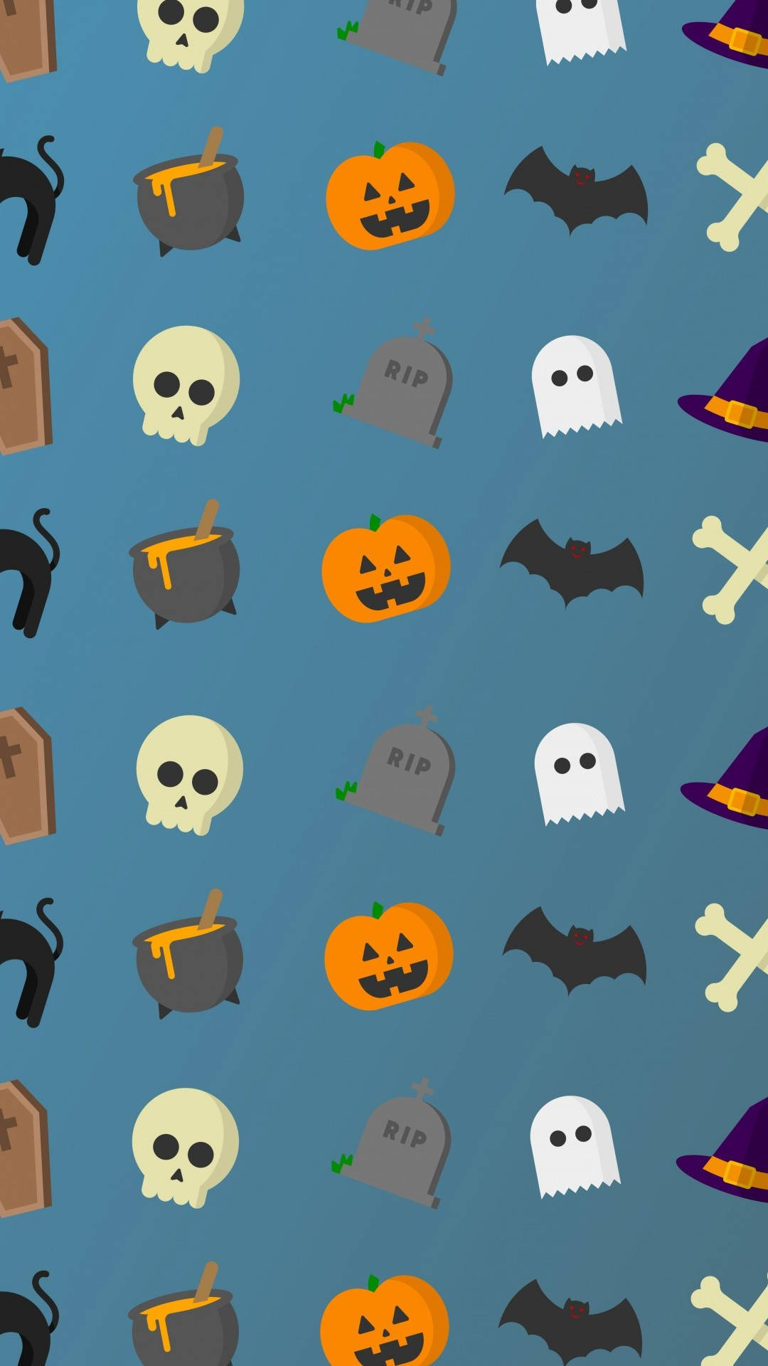 Simu ya Kiminimalisti ya Halloween Picha ya Ukuta