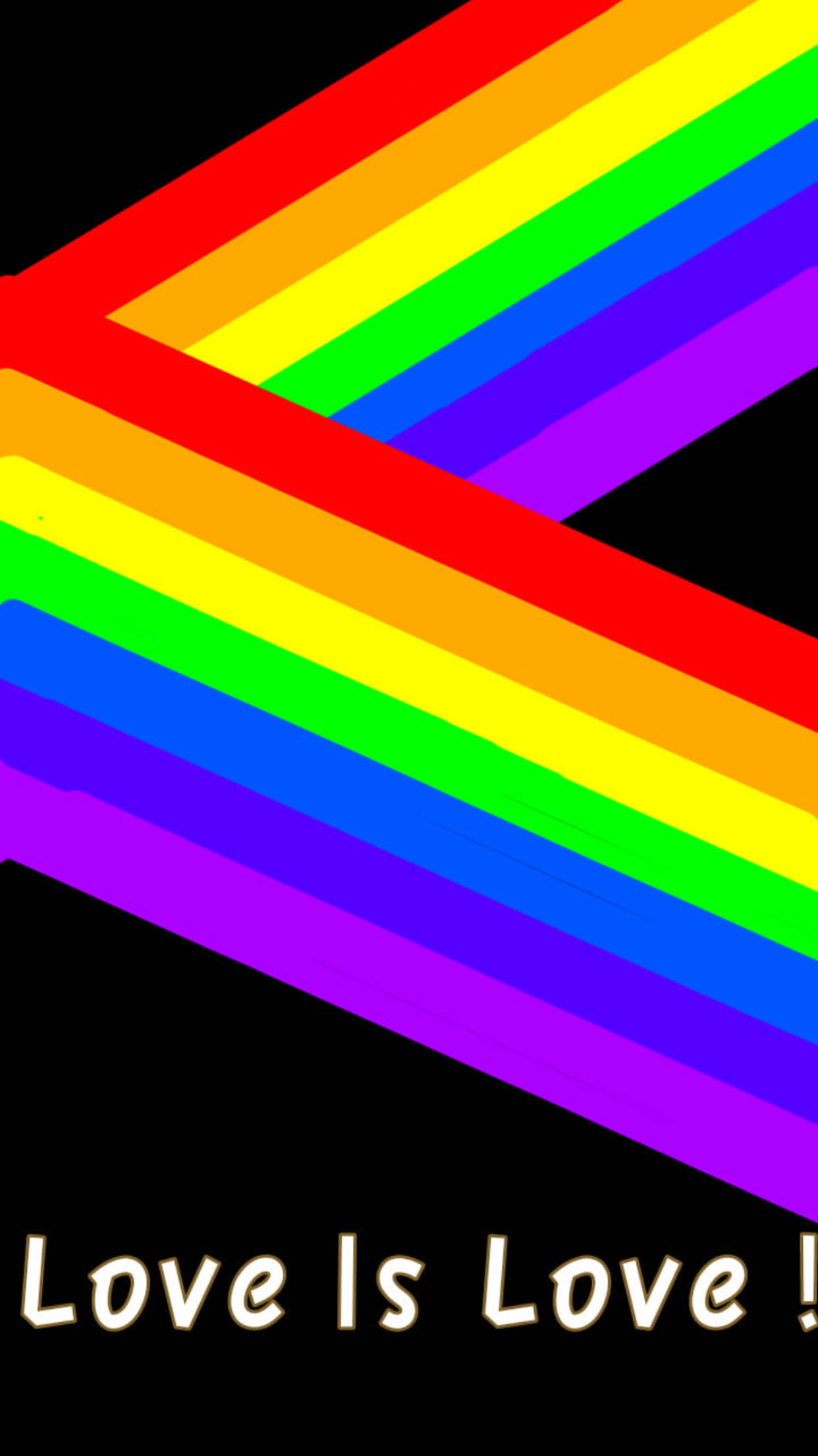 Simu ya LGBT ya Upinde wa Mvua wa Zigzag Picha ya Ukuta