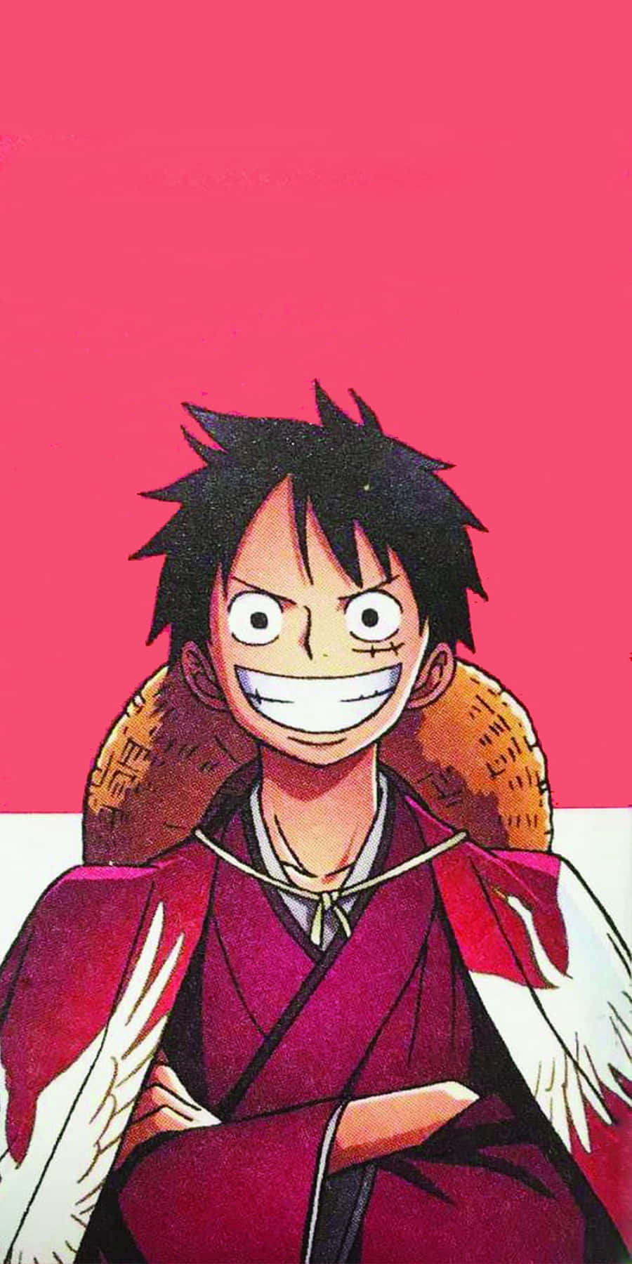 Simu ya Luffy Kimono Picha ya Ukuta