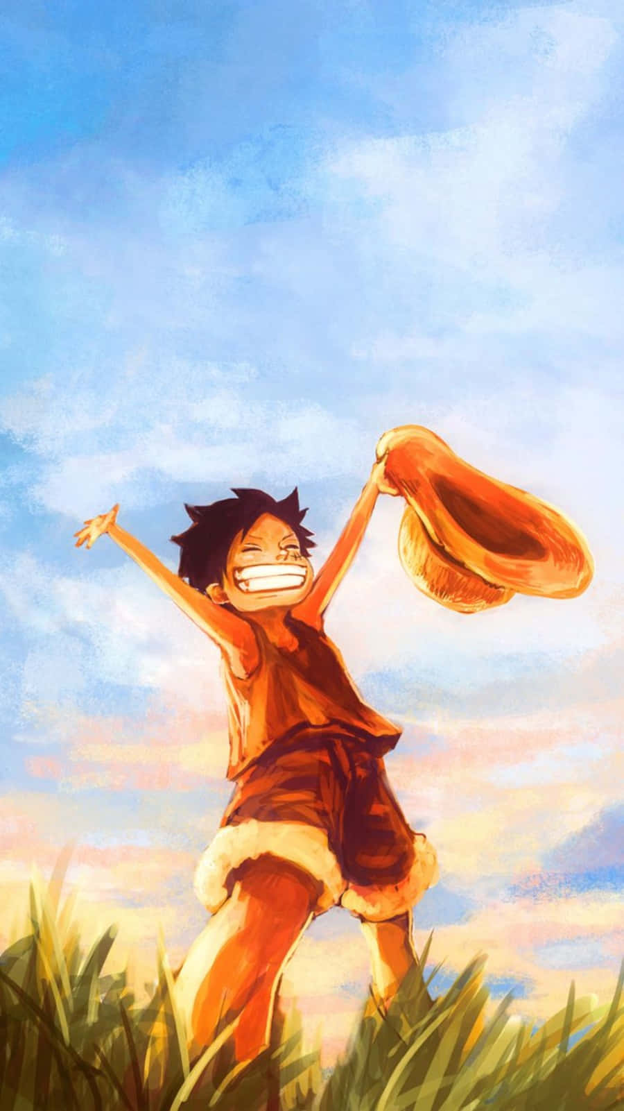 Simu ya Luffy Toleo la Mtoto Picha ya Ukuta