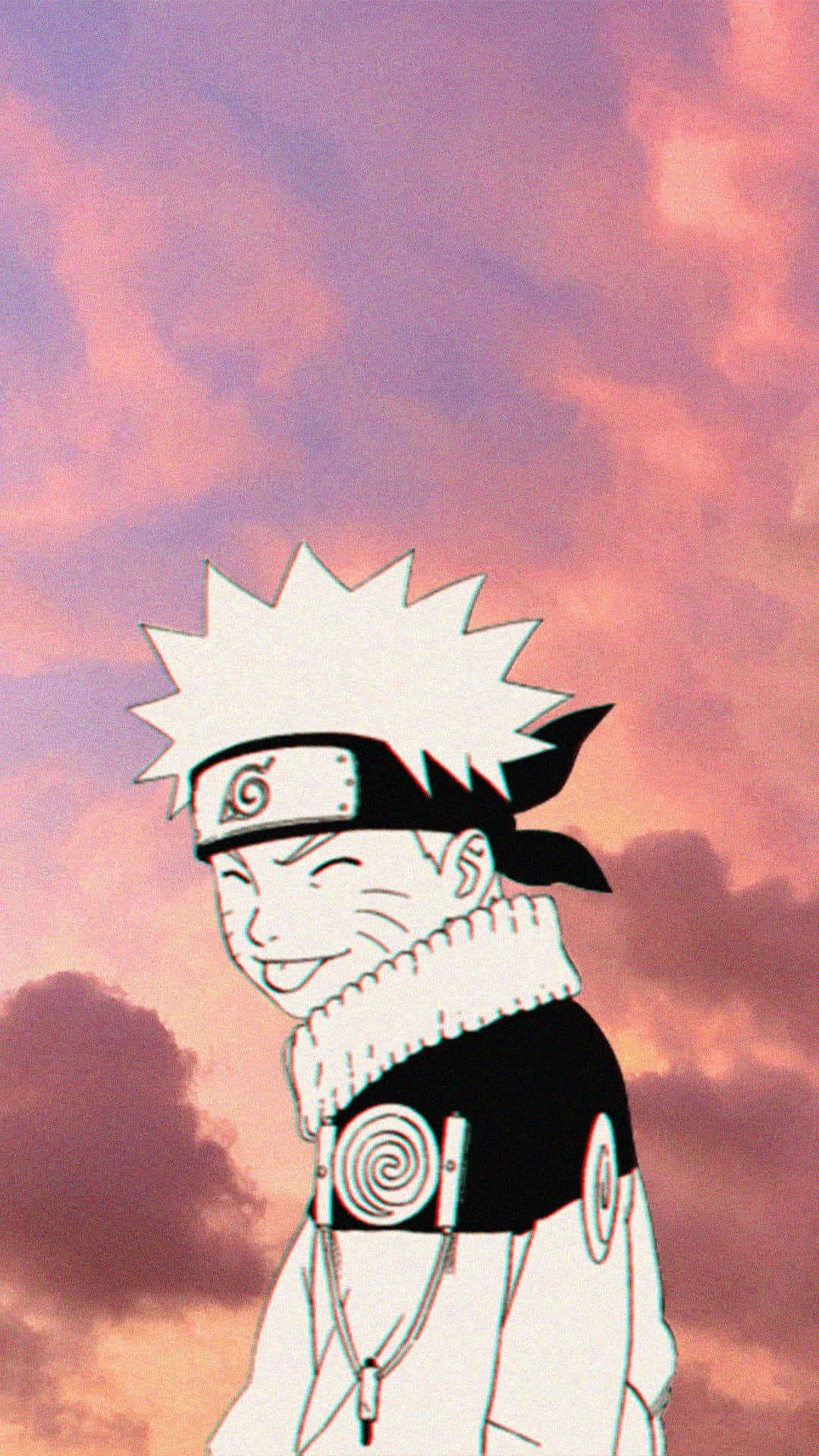 Simu ya Mandhari ya Naruto Jua Linachwa Picha ya Ukuta