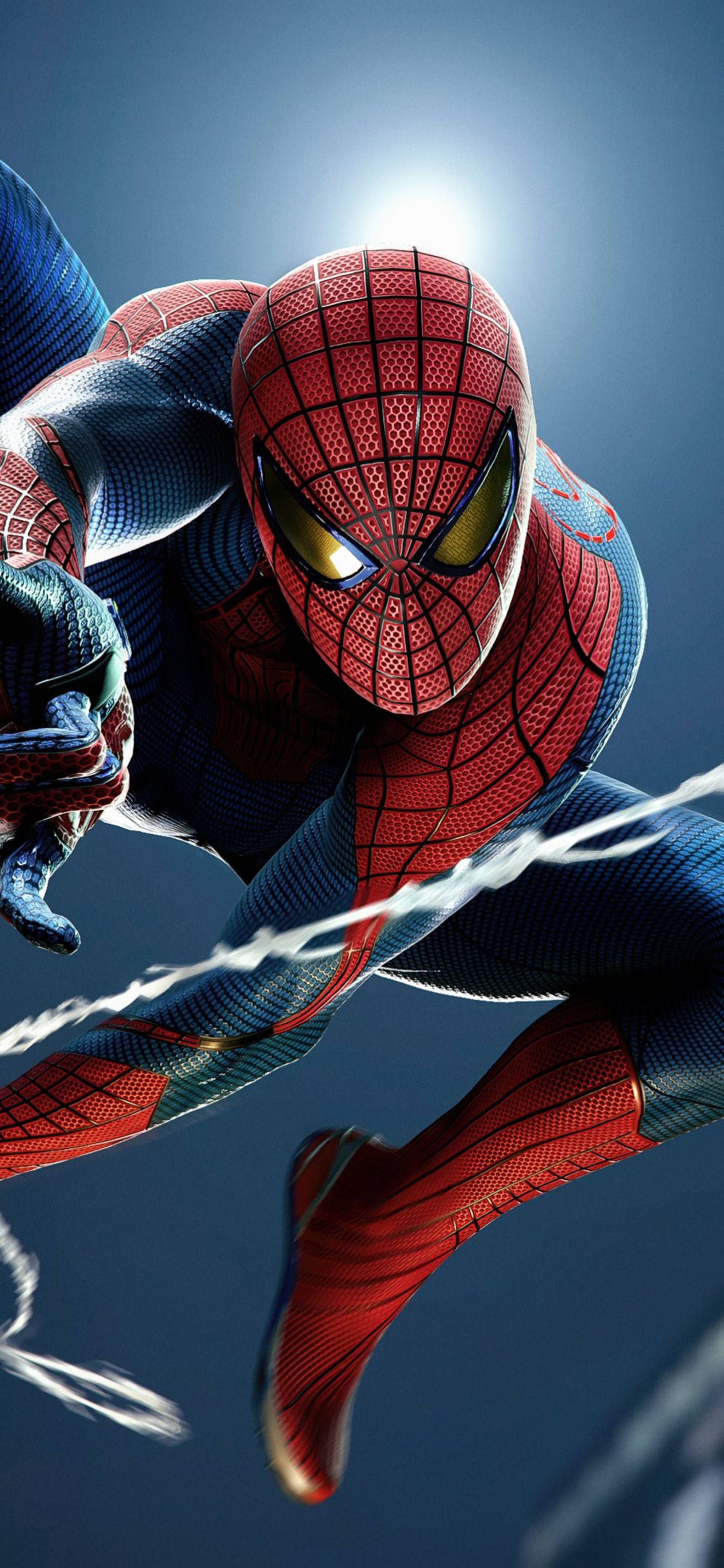 Simu ya Marvel 4K Spider-man Akiruka Picha ya Ukuta