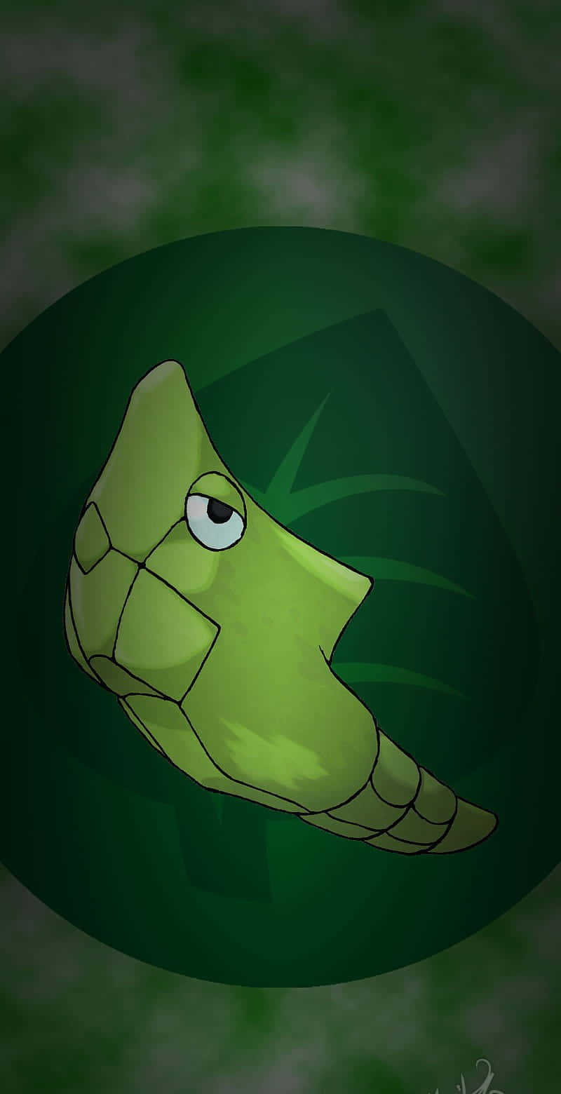 Simu ya Metapod yenye Wiraha ya Kijani Picha ya Ukuta
