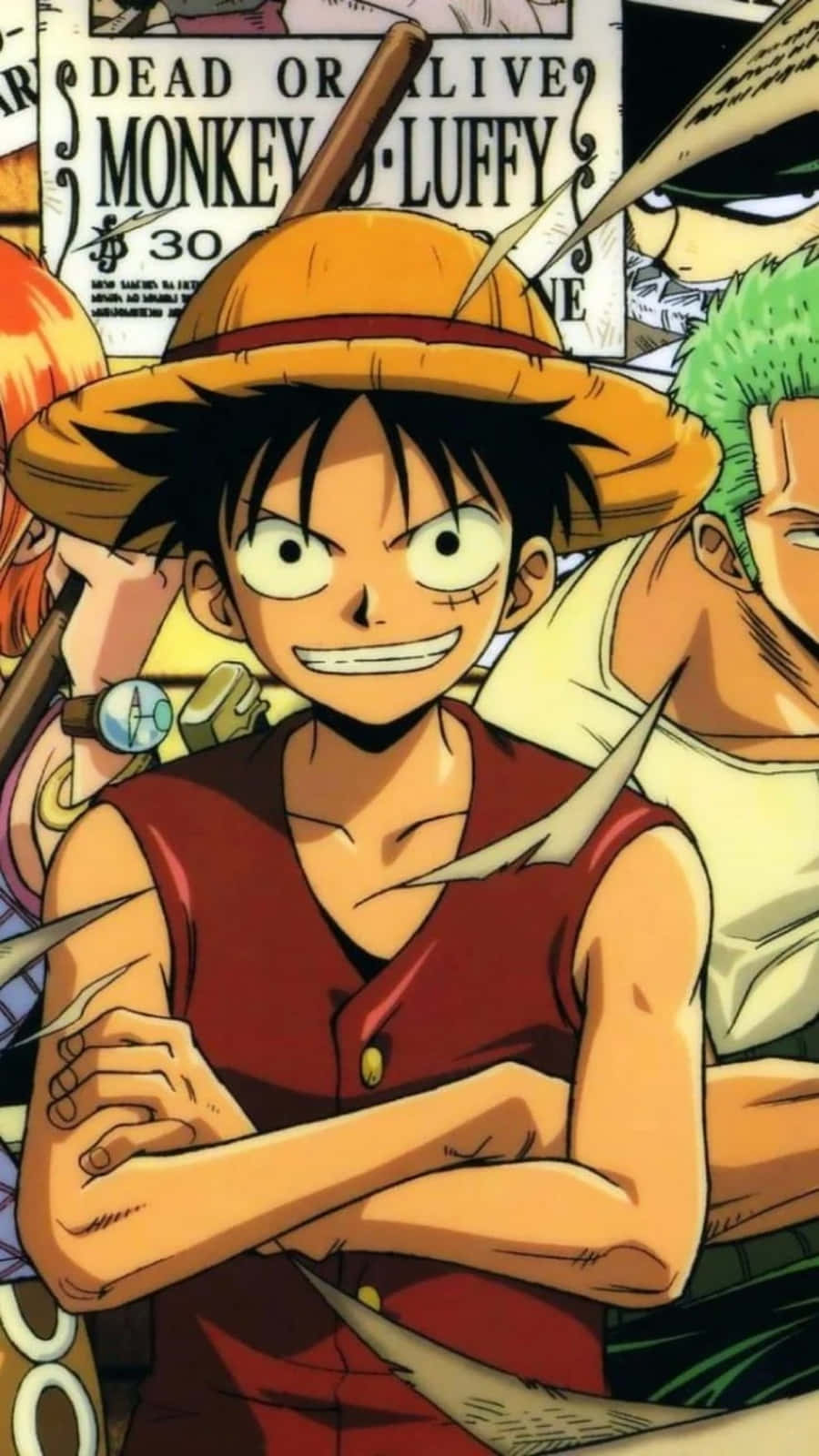 Simu ya Monkey D Luffy wa Anime Picha ya Ukuta