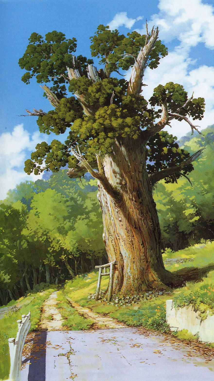 Simu ya Mti Mkongwe wa Studio Ghibli Picha ya Ukuta