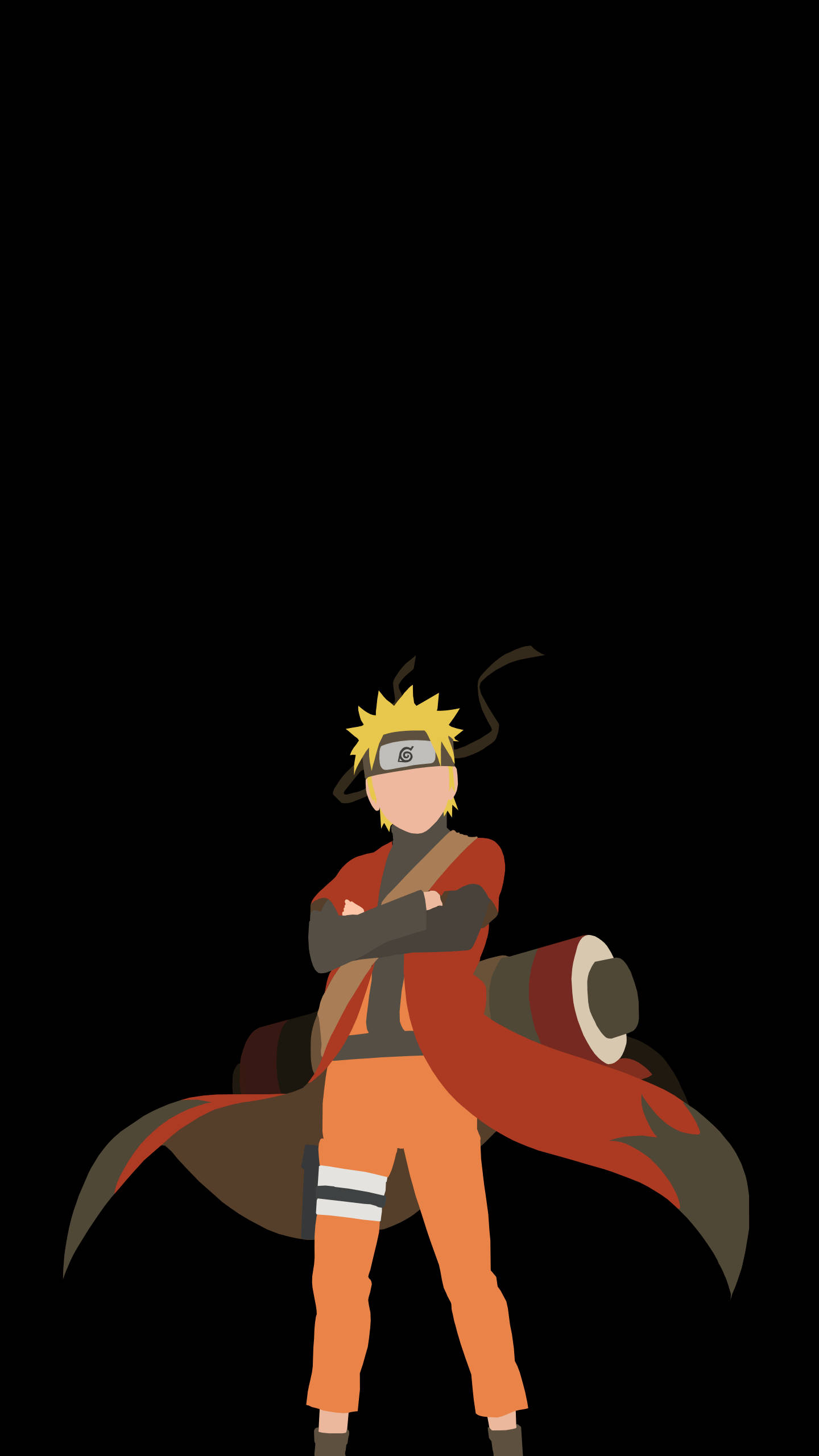 Simu ya Naruto aina ya Vector Hali ya Hekima Picha ya Ukuta
