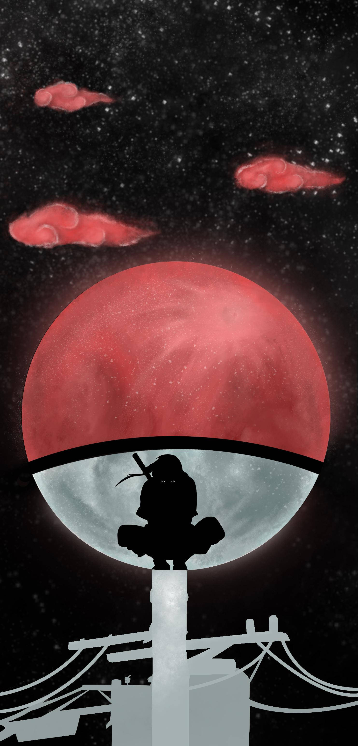 Simu ya Naruto Itachi Pokeball Picha ya Ukuta