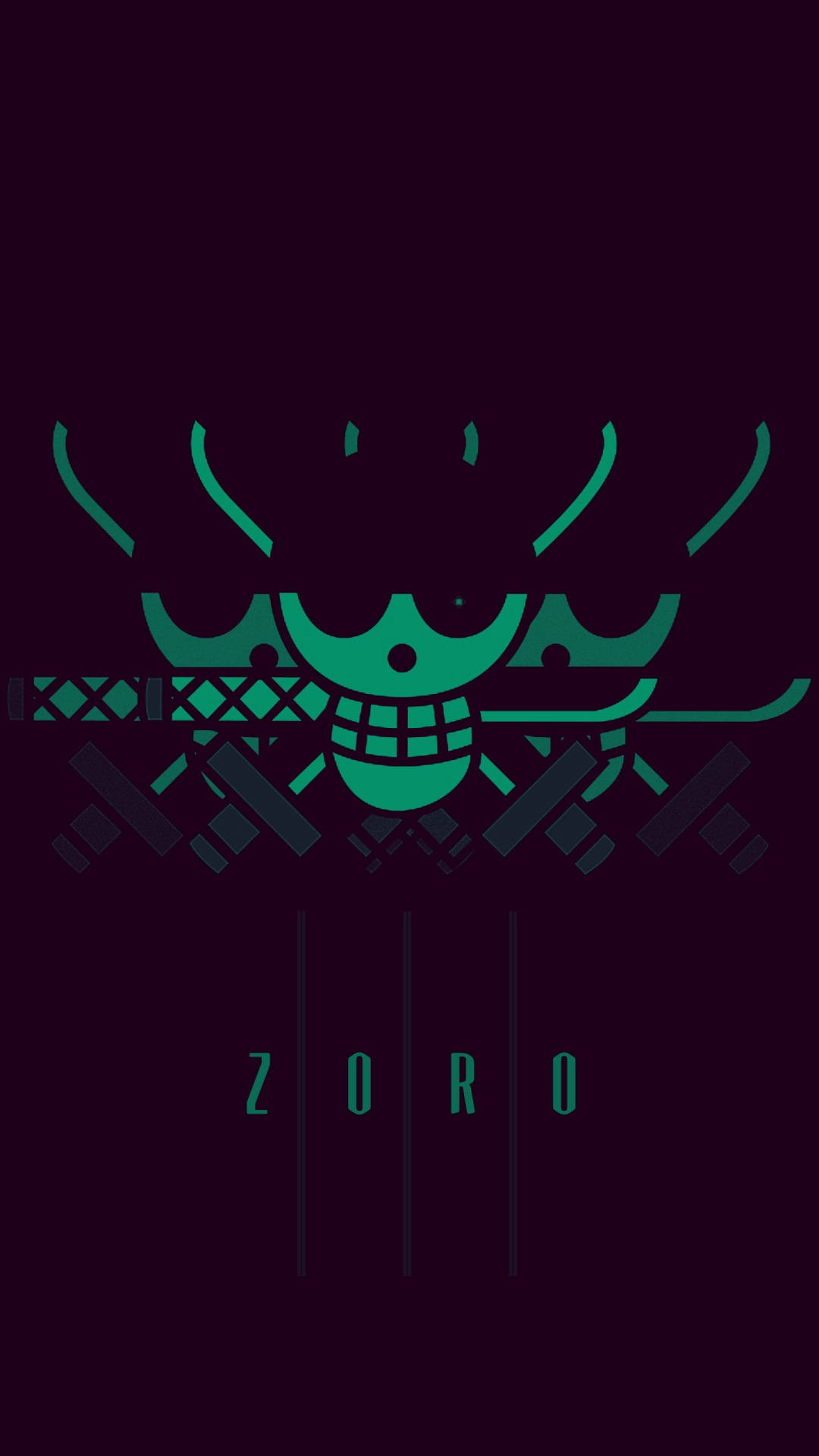 Simu ya One Piece Zoro Jolly Roger Picha ya Ukuta