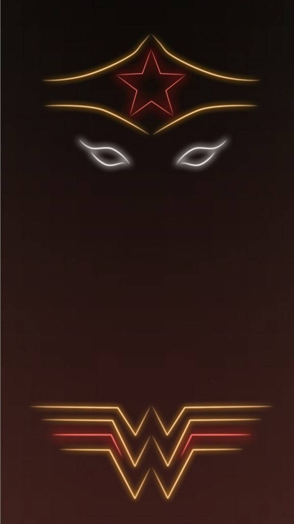 Simu ya Wonder Woman Neon Picha ya Ukuta