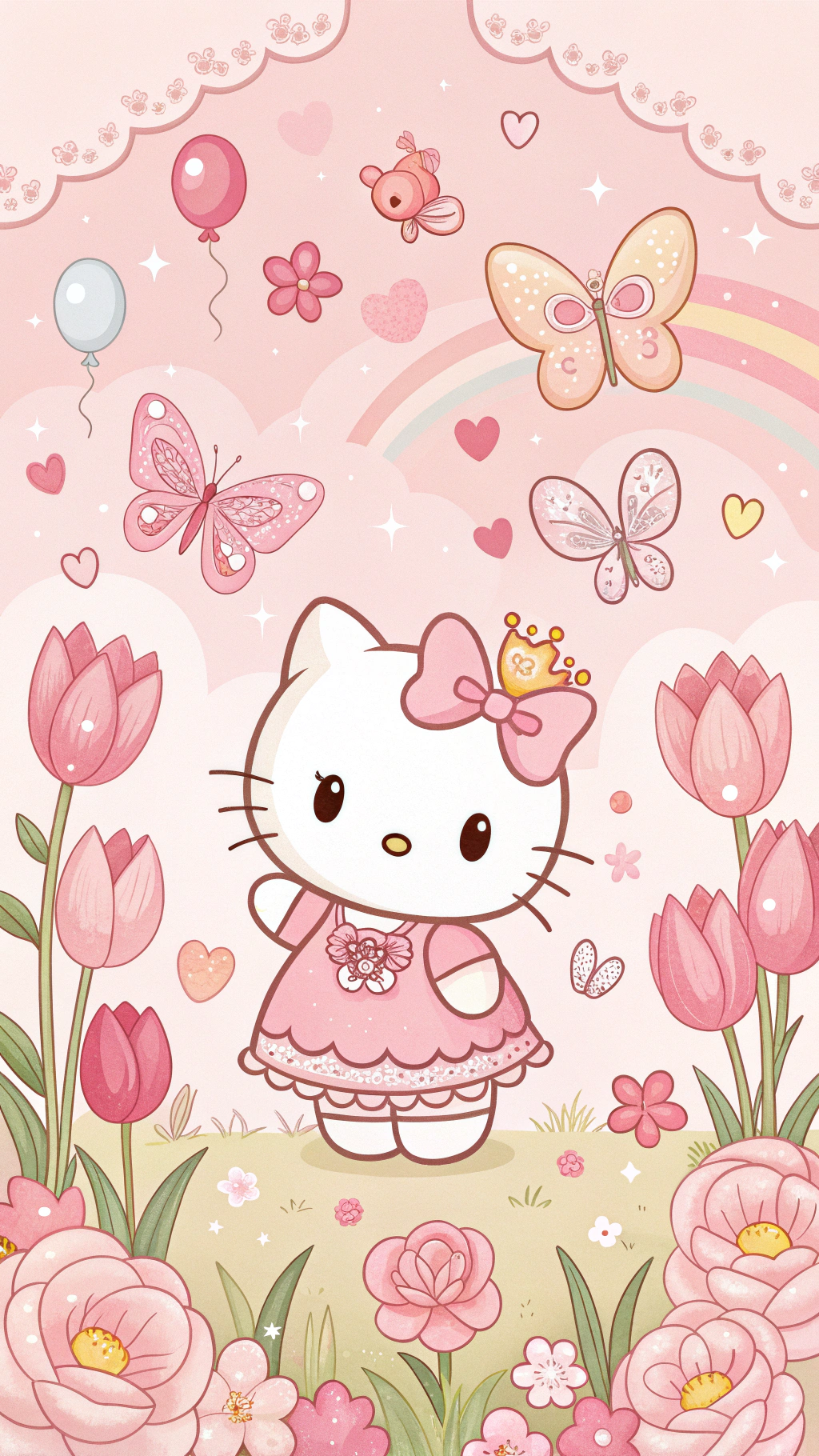 Siri za Bustani ya Kichawi ya Hello Kitty Zimefichuliwa Picha ya Ukuta