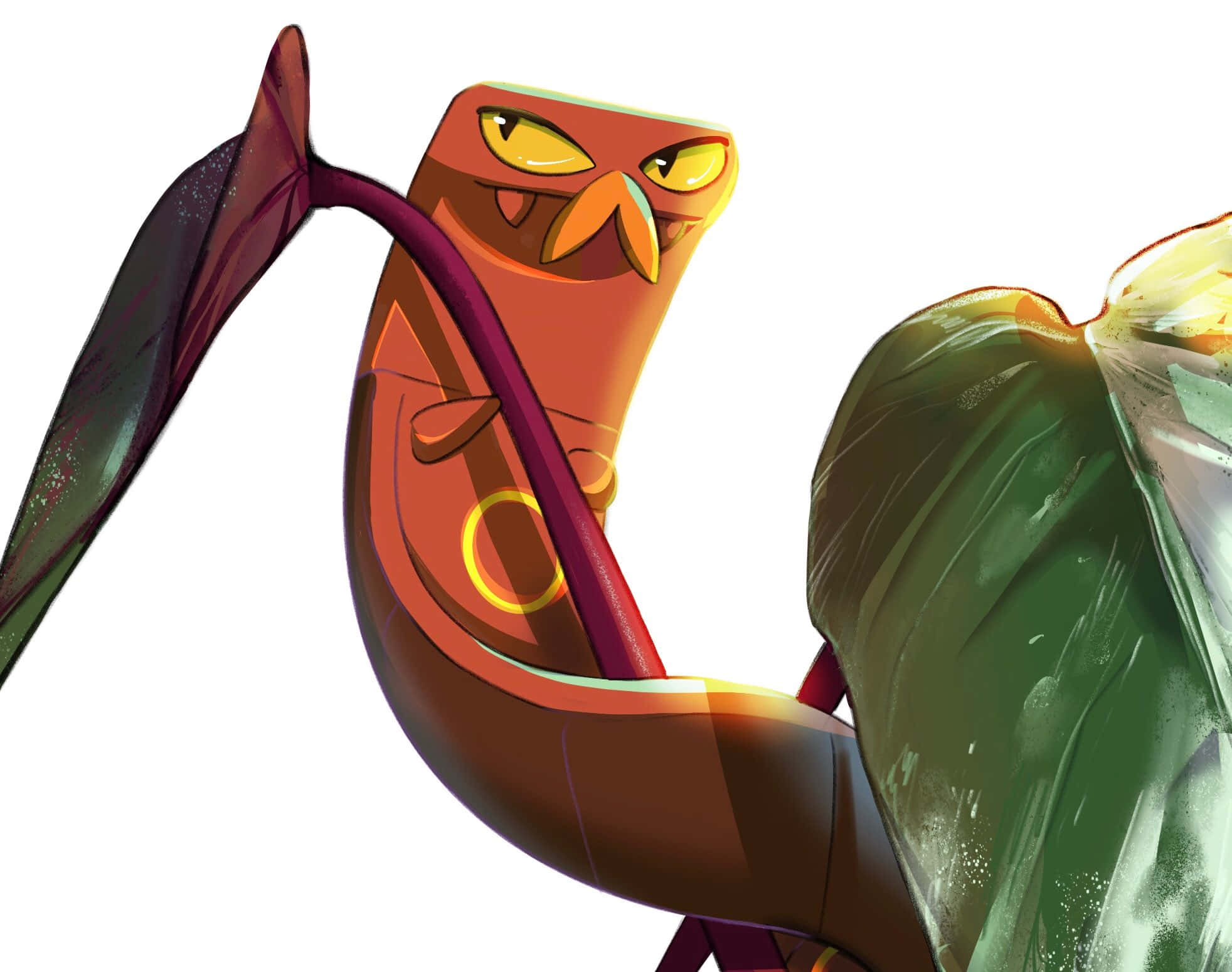 Sizzlipede wadudu wanaotia juu ya mwiba wa kijani kibichi Picha ya Ukuta