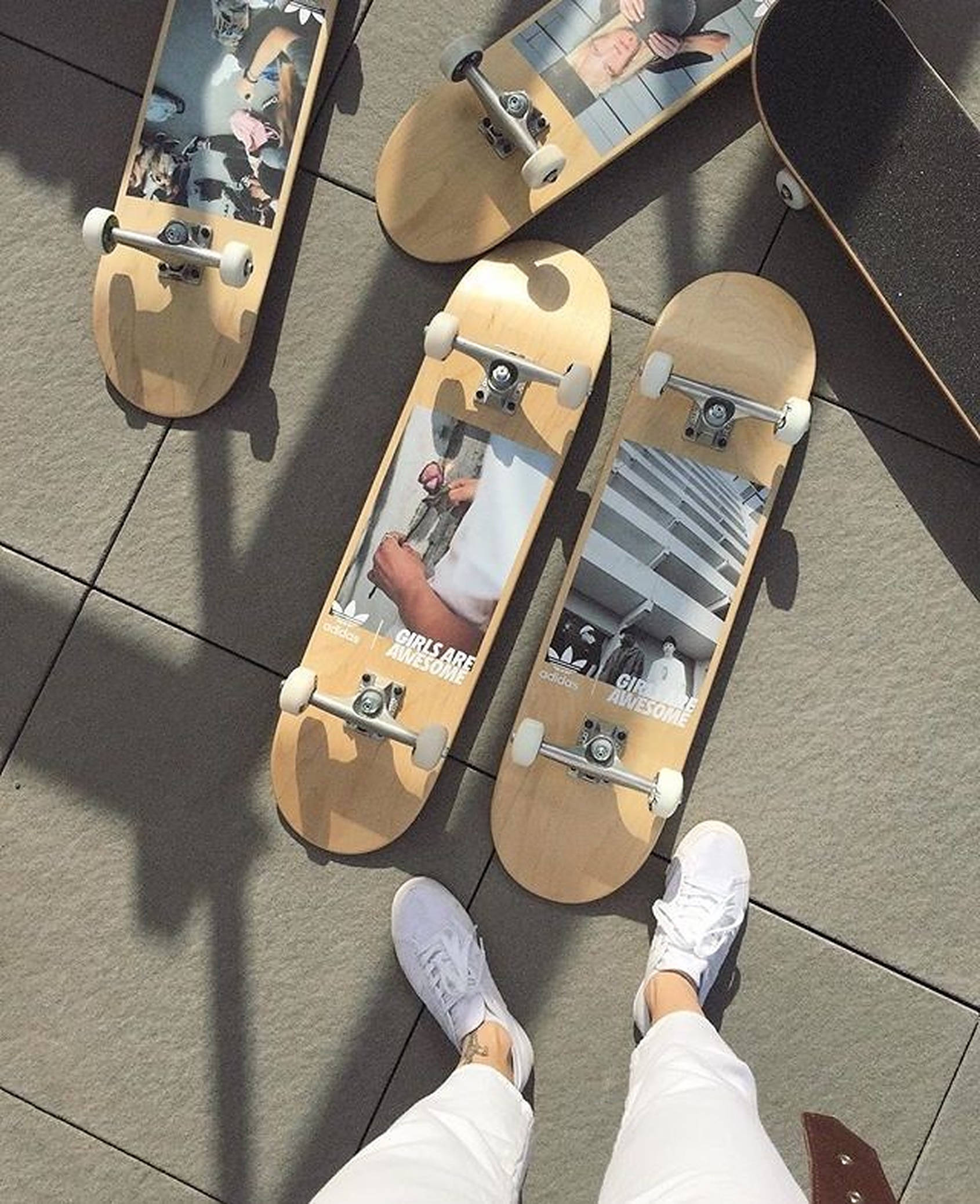 Skater Boy Aesthetic Skateboards Picha ya Ukuta