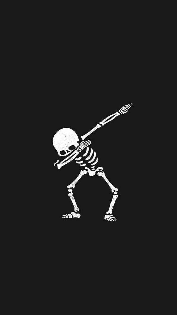 Skeleton Mzuri Anayefanya Dab kwa iPhone Picha ya Ukuta