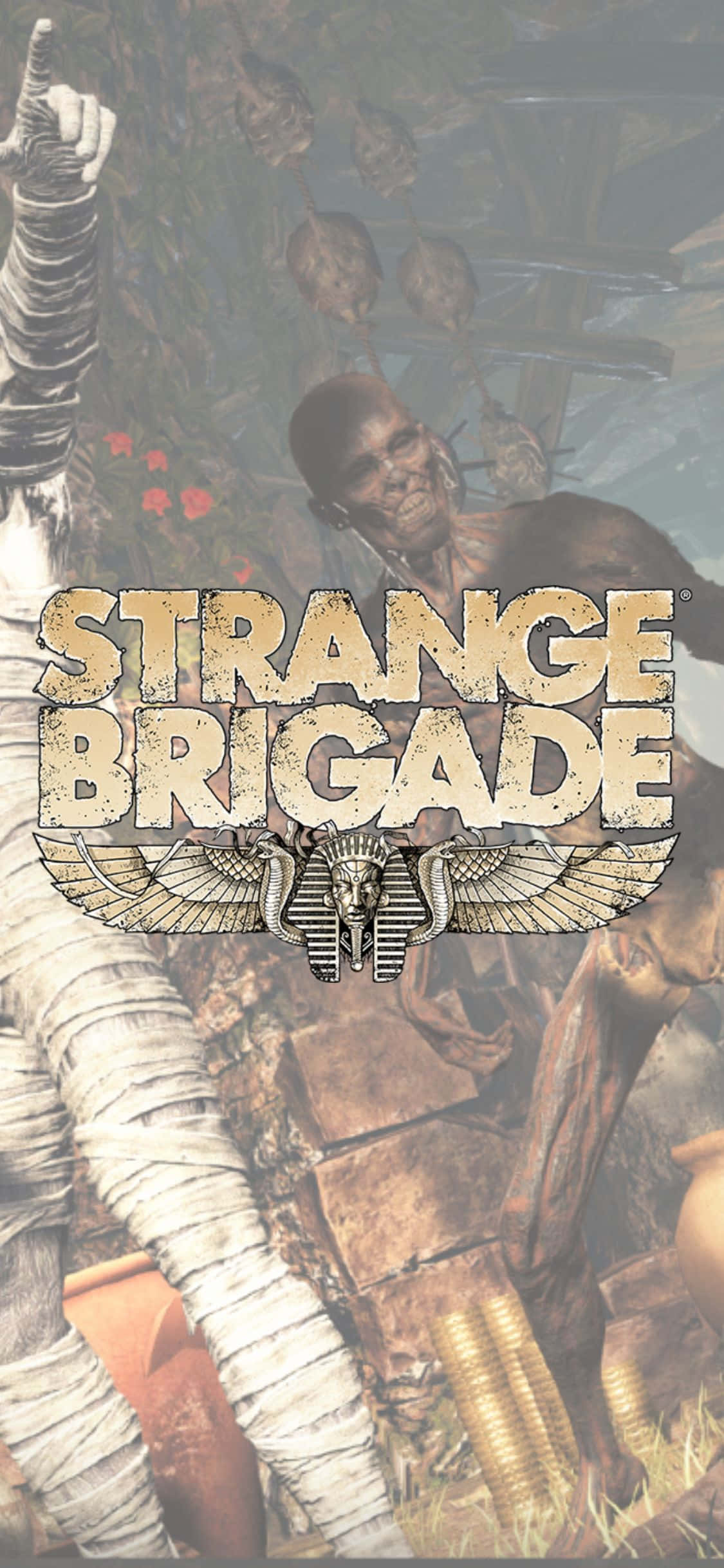 Skeleton na Zombies Waliowavuliwa iPhone X Strange Brigade Background Picha ya Ukuta