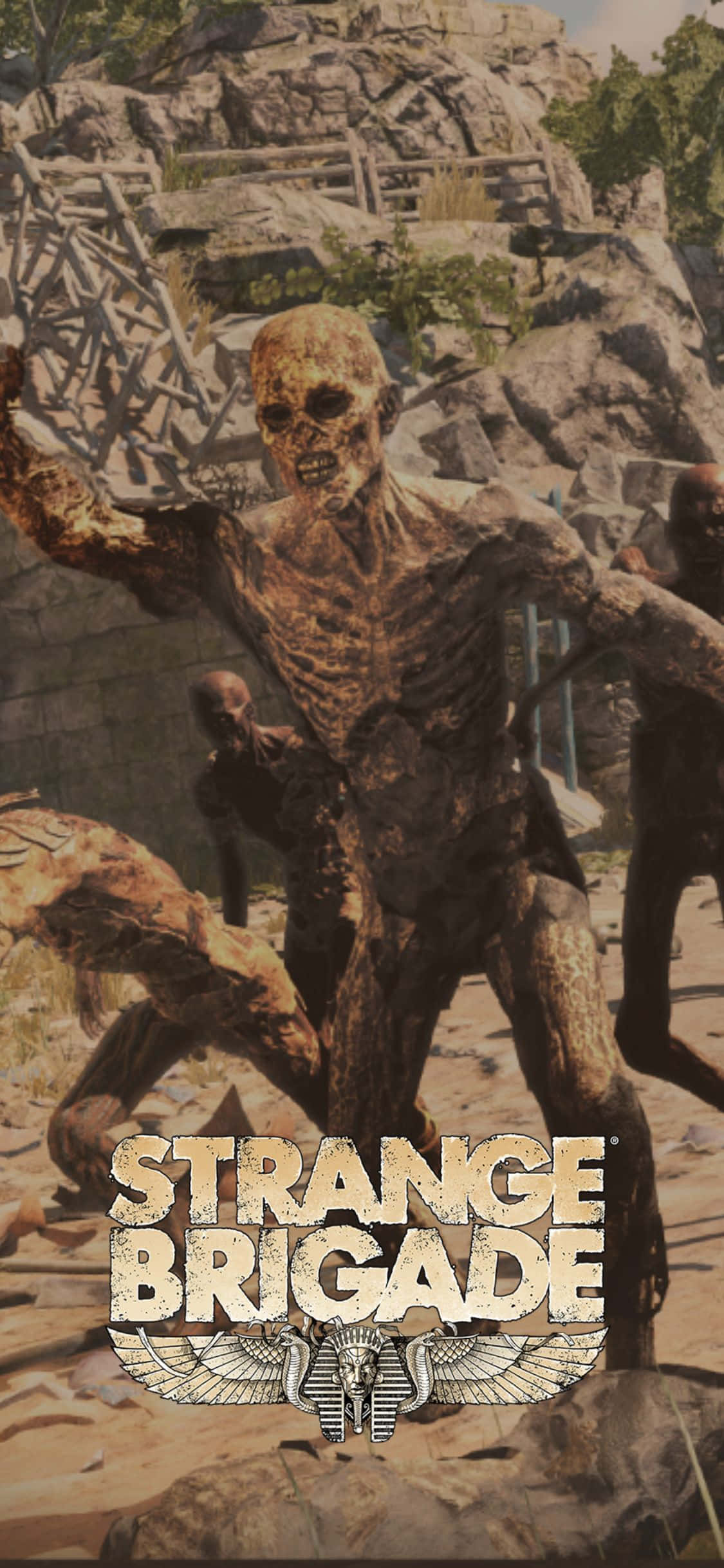 Skeleton Zombies iPhone X Strange Brigade Mandharizi Picha ya Ukuta