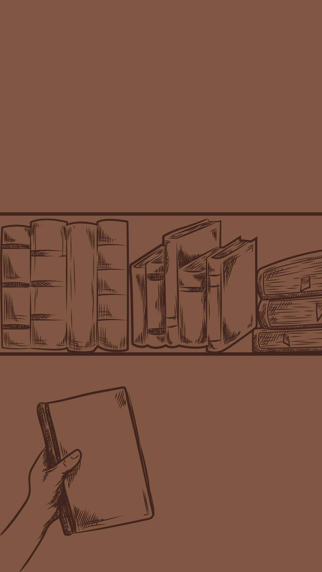 Sketches za Aesthetic za Vitabu vya Brown Picha ya Ukuta