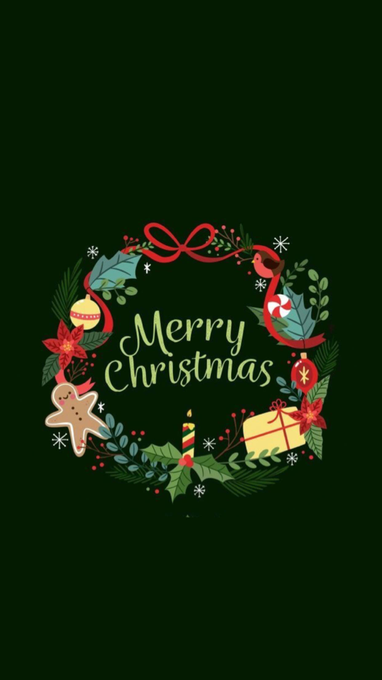 Skrini ya iPhone ya Preppy Christmas Picha ya Ukuta