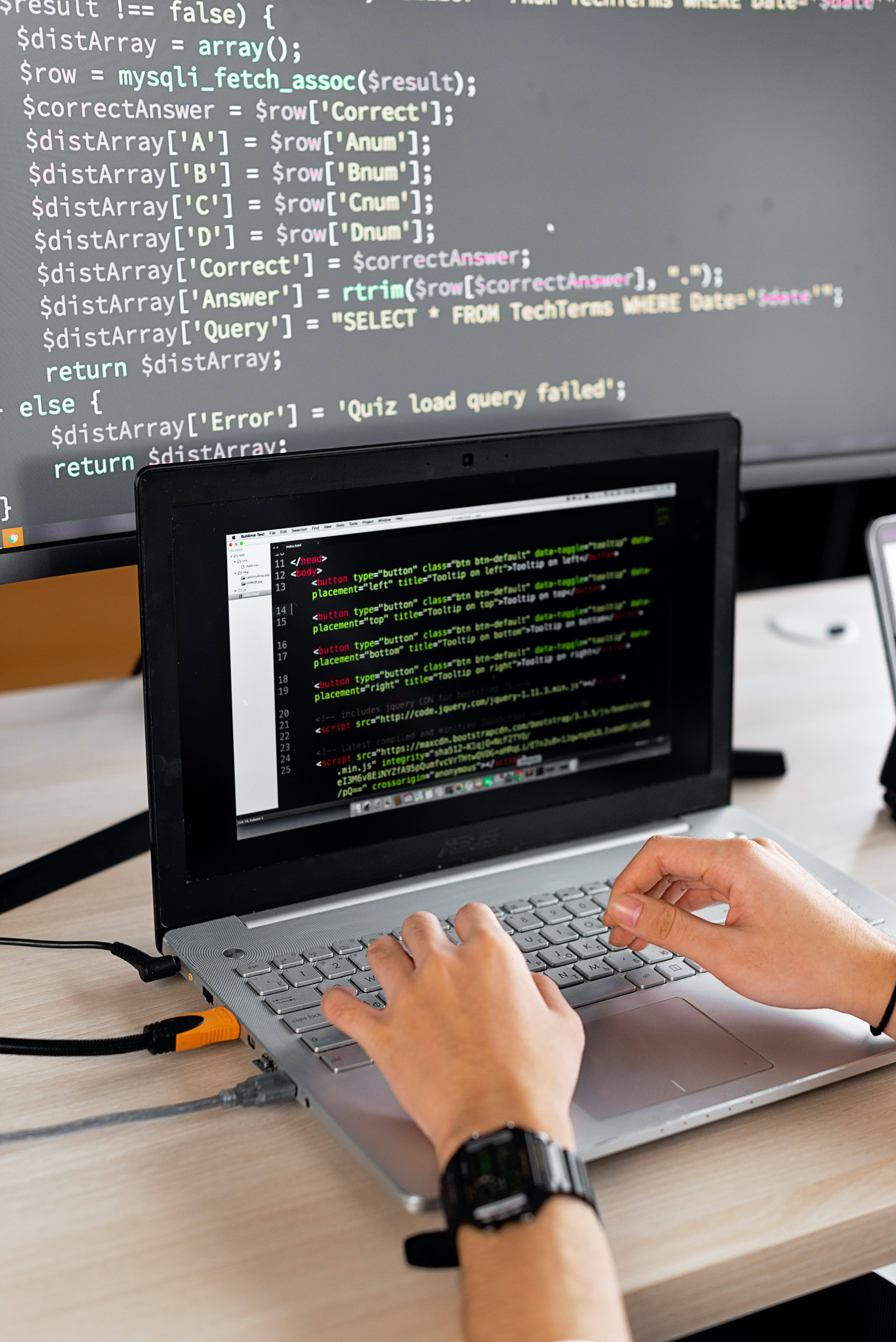 Skrini ya Kompyuta ya Programmer Picha ya Ukuta