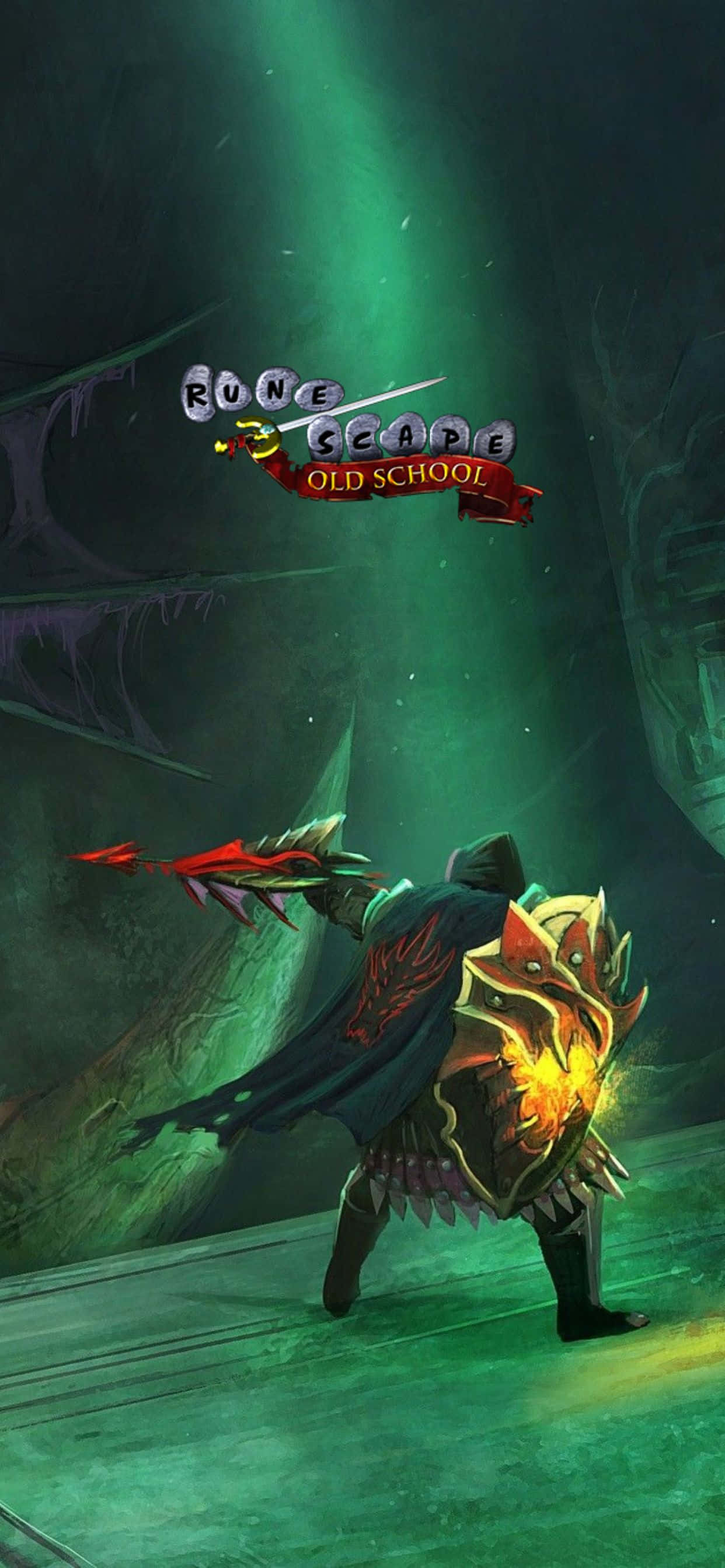 Skrini ya Nyumbani ya Kijani iPhone Xs Max Runescape Oldschool Background Picha ya Ukuta