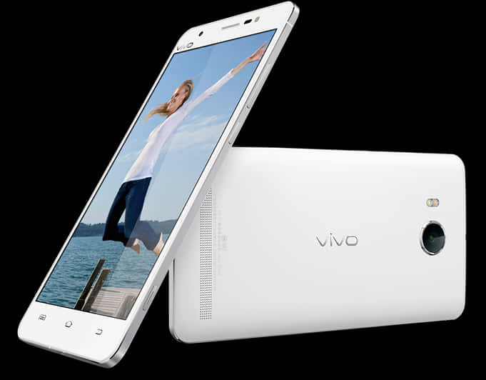 Skrini ya Vivo Smartphone na Nyuma ya Nyuma Picha ya Ukuta