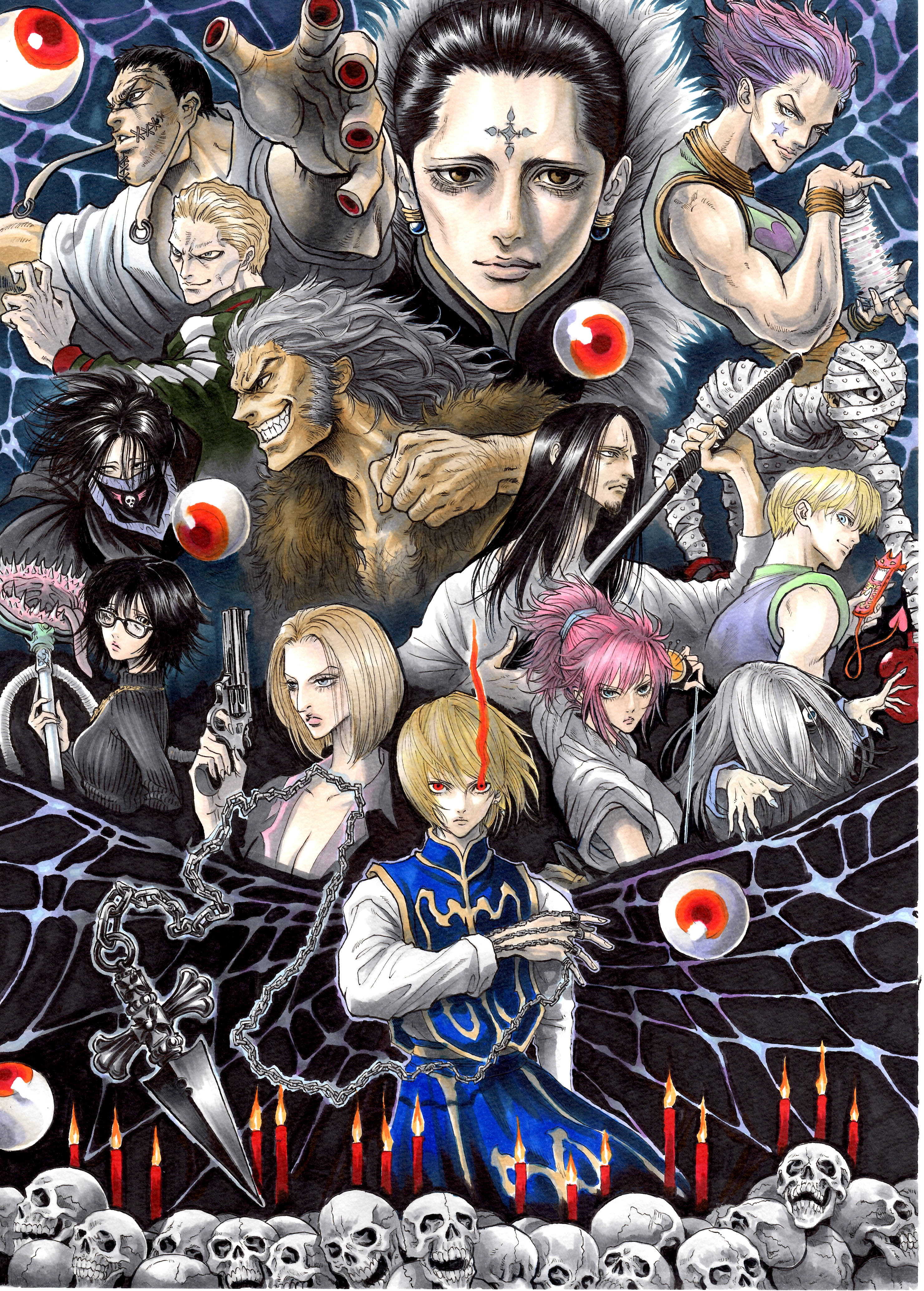 Skull Art Phantom Troupe Picha ya Ukuta