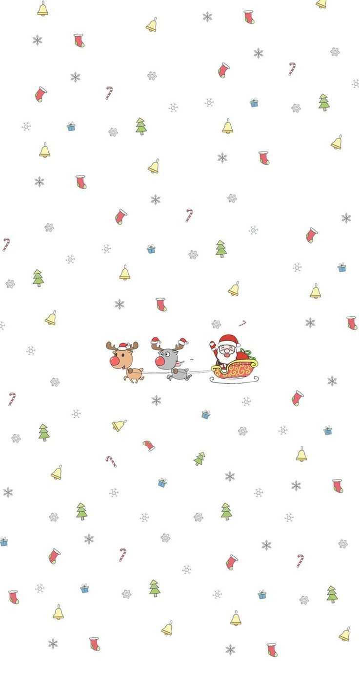 Sleigh Rahisi ya Krismasi Picha ya Ukuta