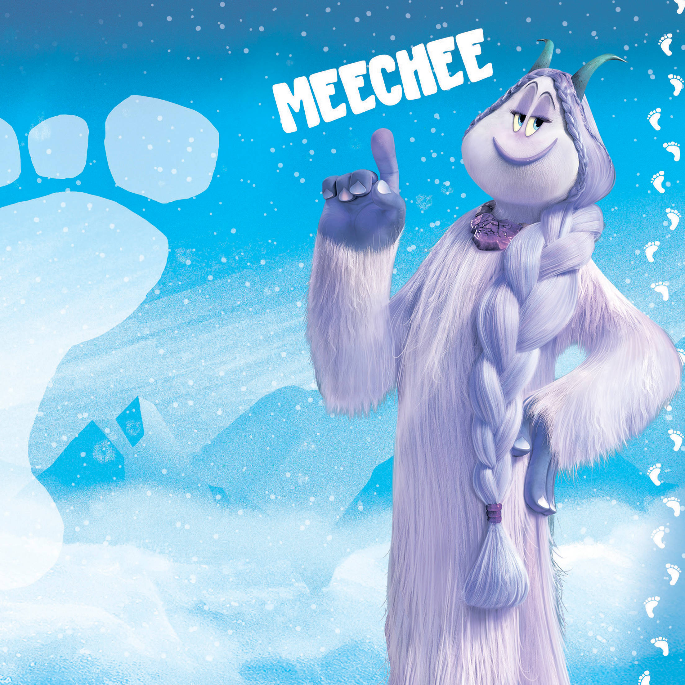 Smallfoot Female Yeti, Meechee Picha ya Ukuta