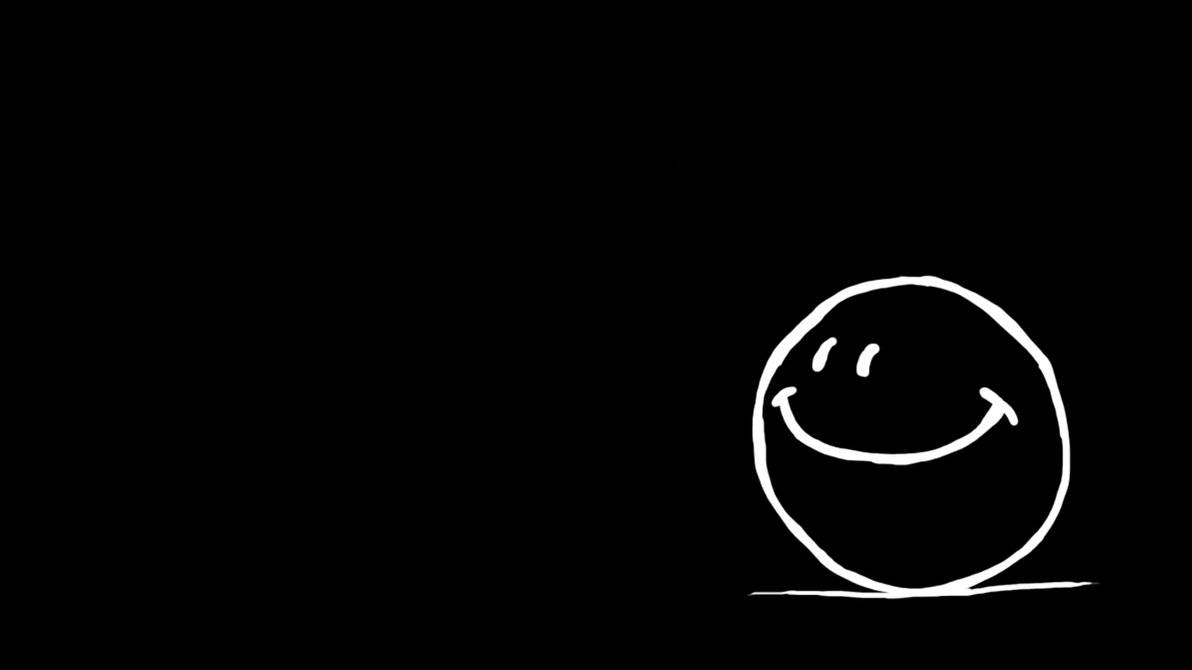 Smiley Yenye Aesthetics Rahisi Picha ya Ukuta