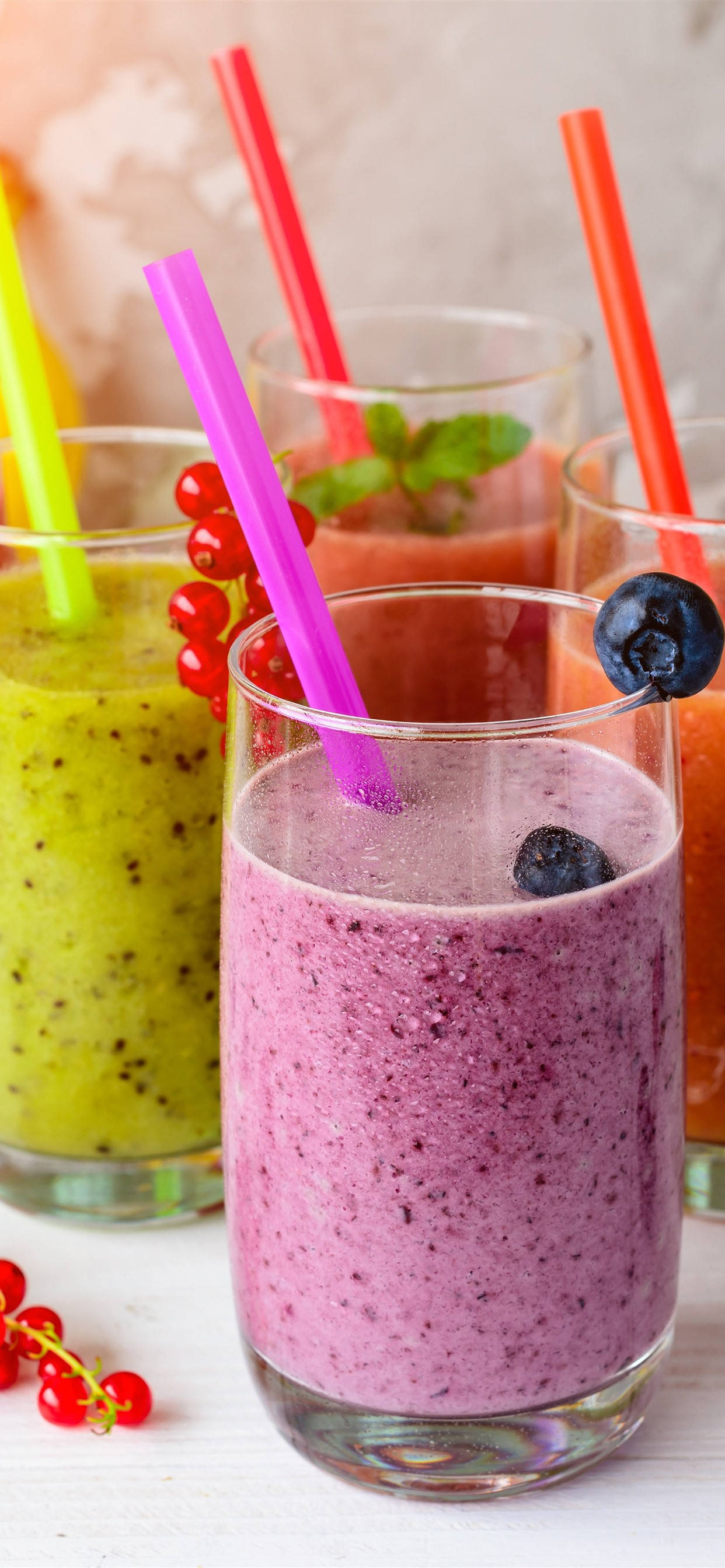 Smoothie Rangi Zuri Picha ya Ukuta