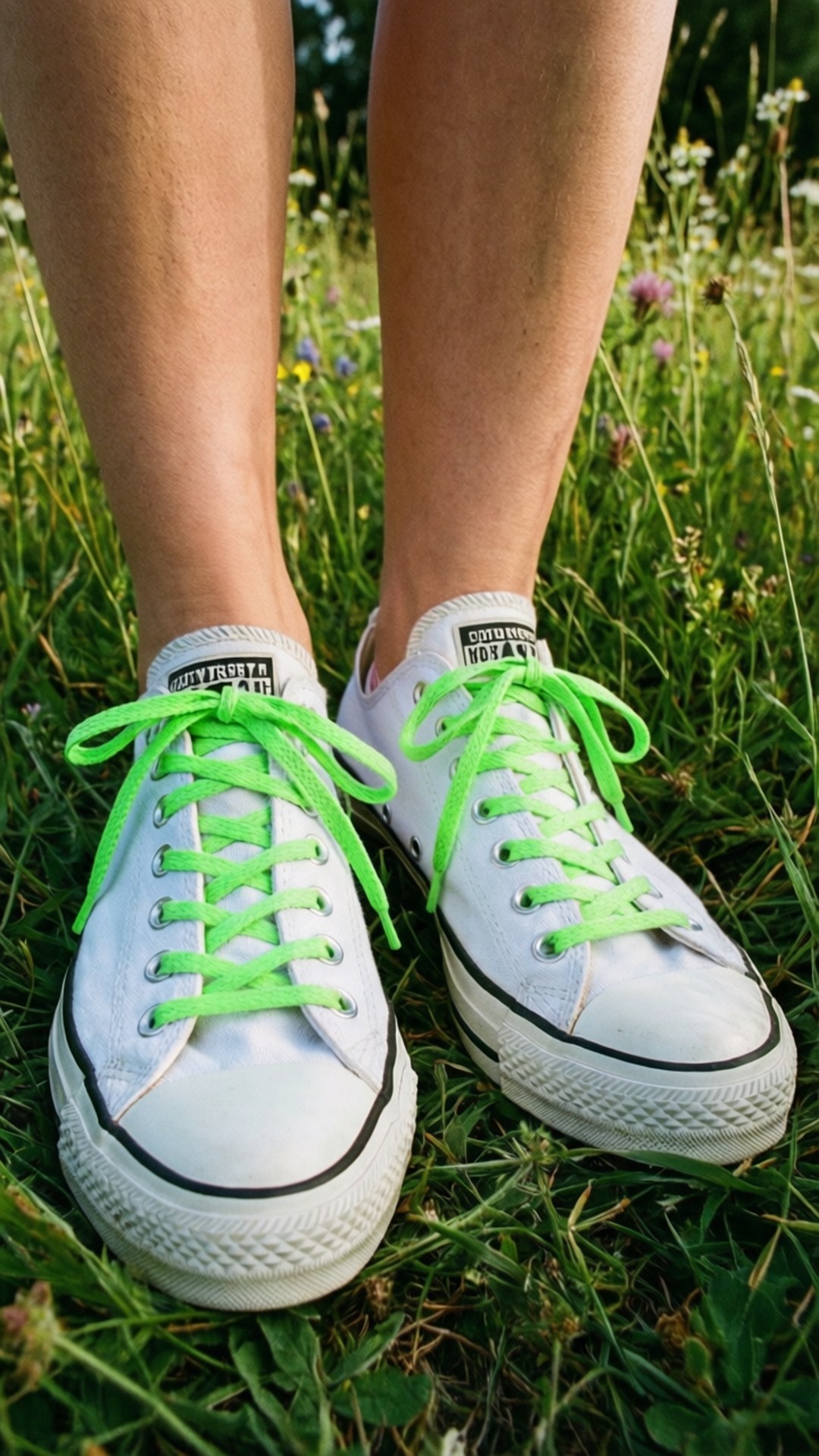 Sneakers Nyeupe za Converse Picha ya Ukuta