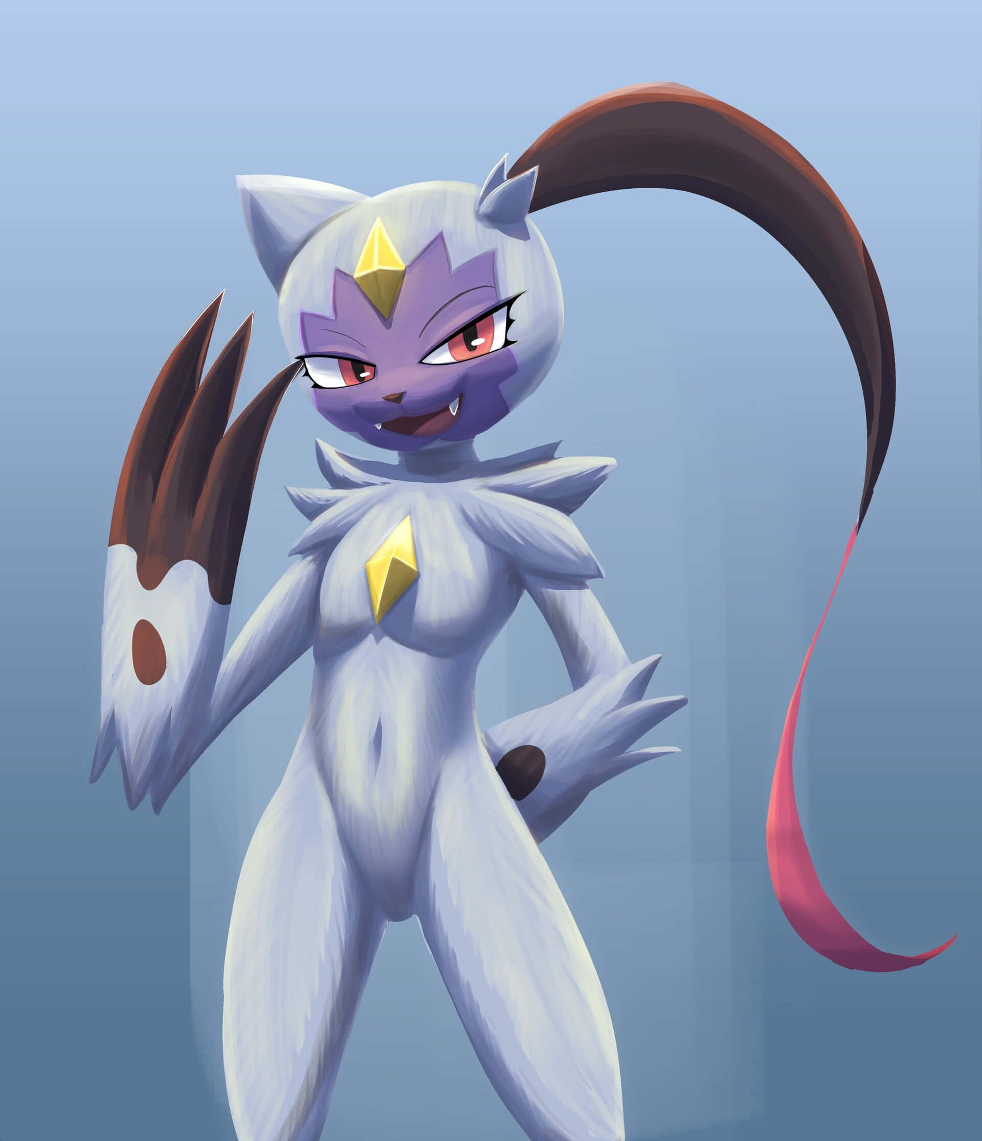 Sneasler Pokemon Akifanya Ishara ya Saluti Picha ya Ukuta