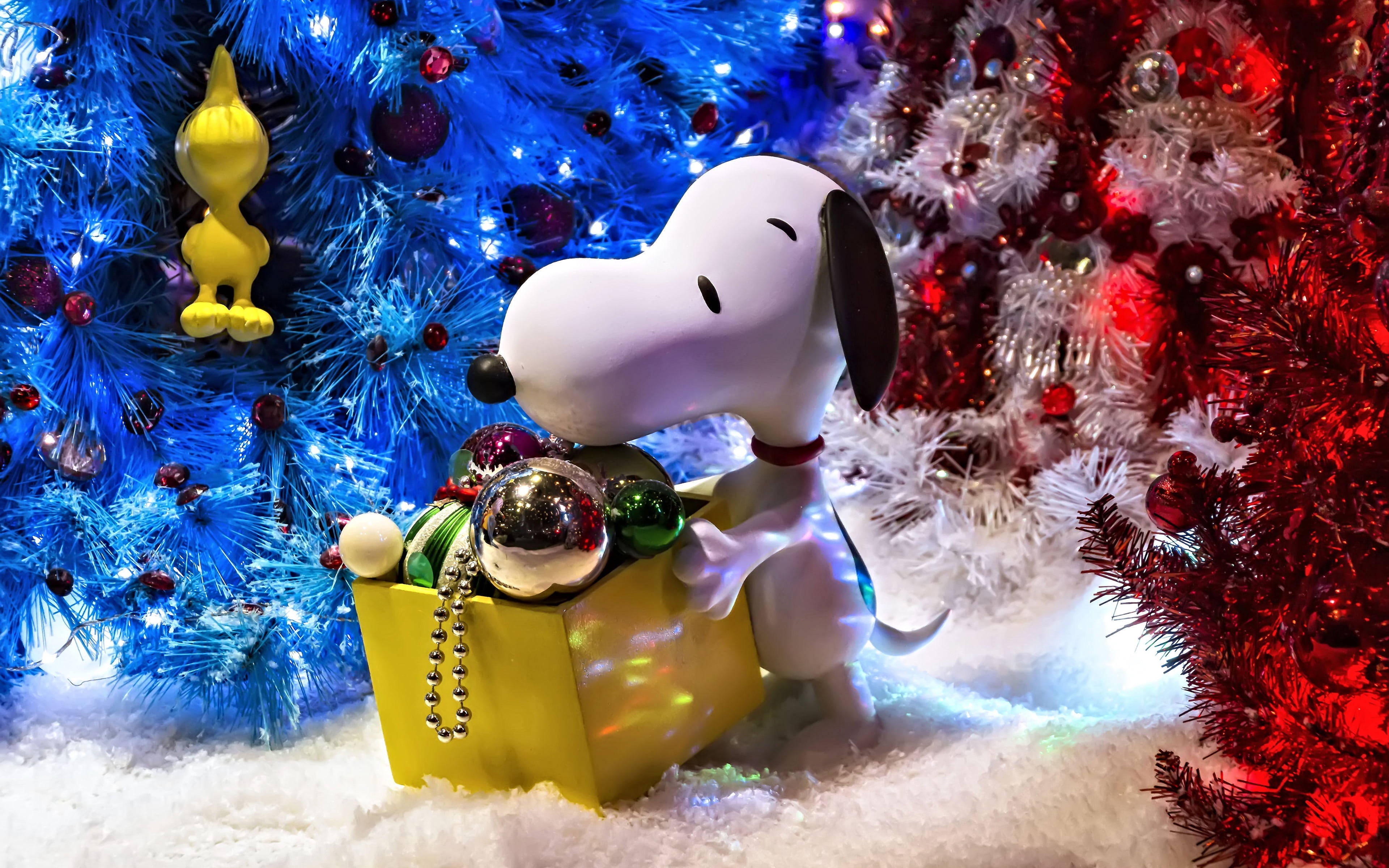 Snoopy Krismasi 3D Picha ya Ukuta
