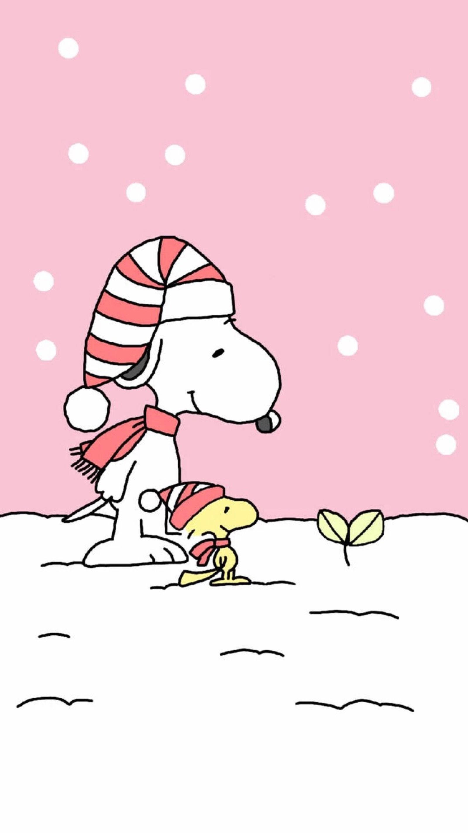 Snoopy Krismasi Mimea Picha ya Ukuta