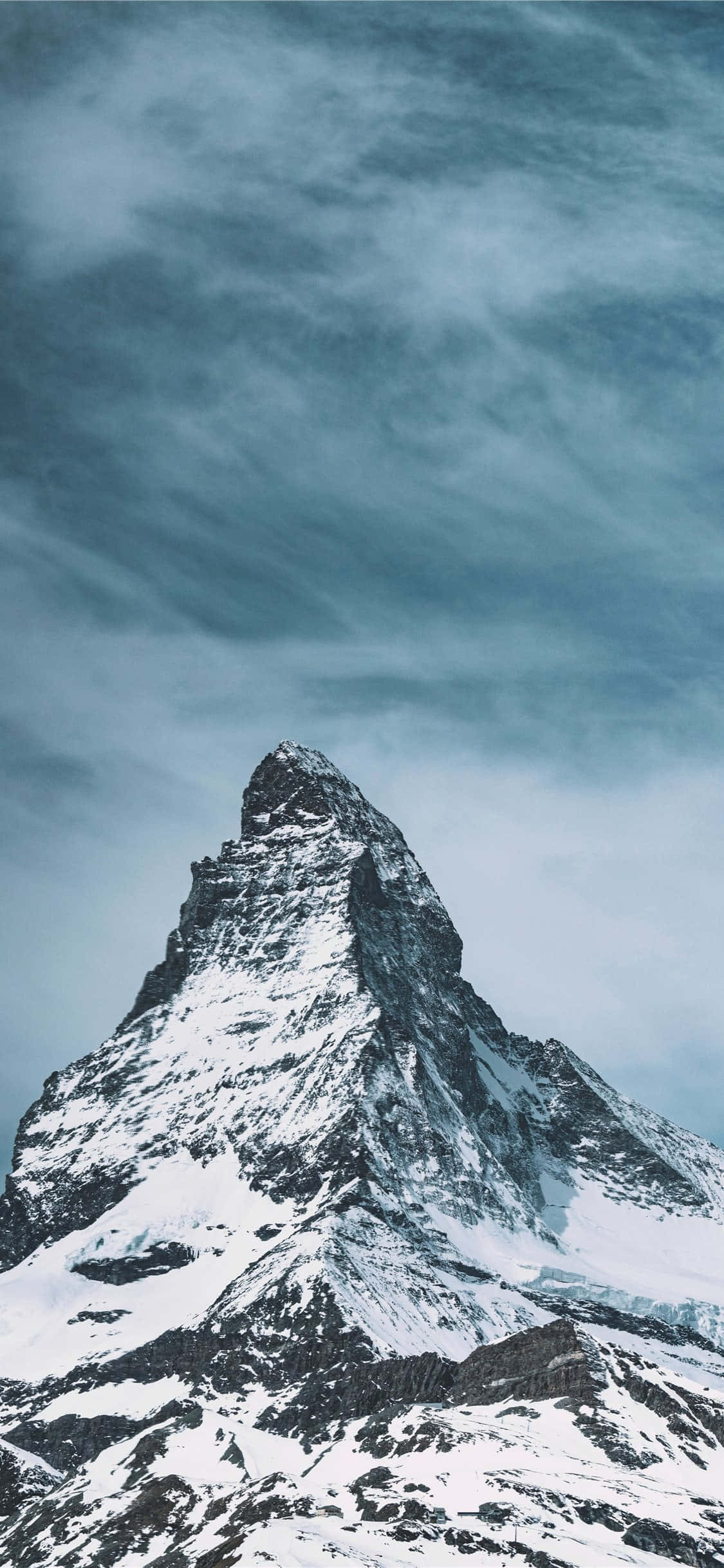 Kilele cha Matterhorn lenye Theluji Picha ya Ukuta