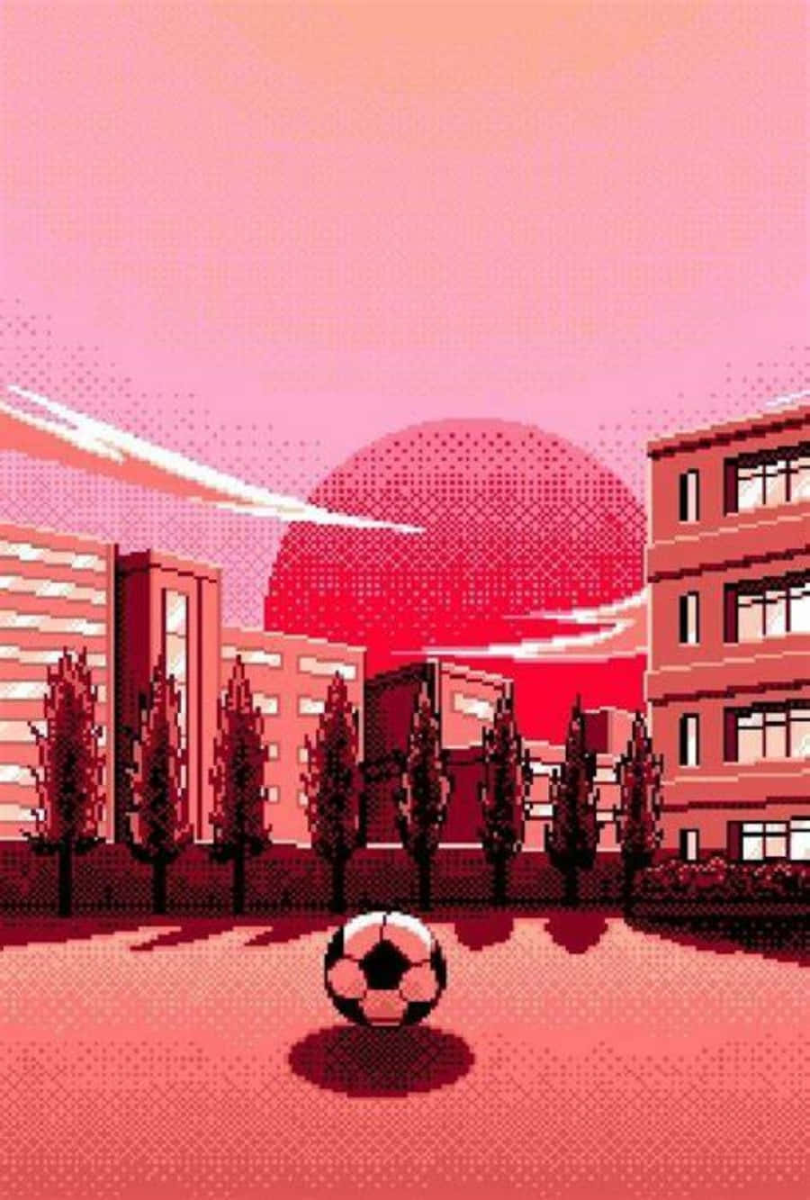 Soka Aesthetic Pink City Picha ya Ukuta