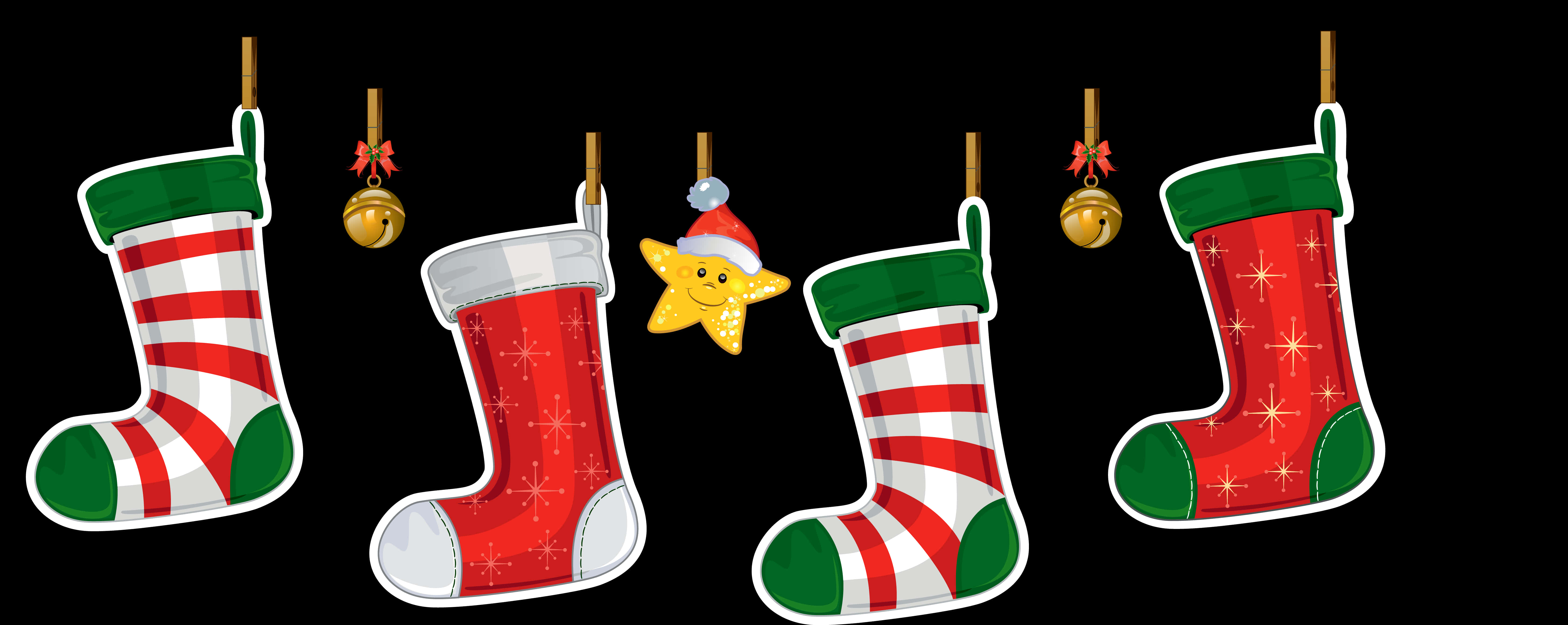Soksi za Krismasi na Mazingira Picha ya Ukuta